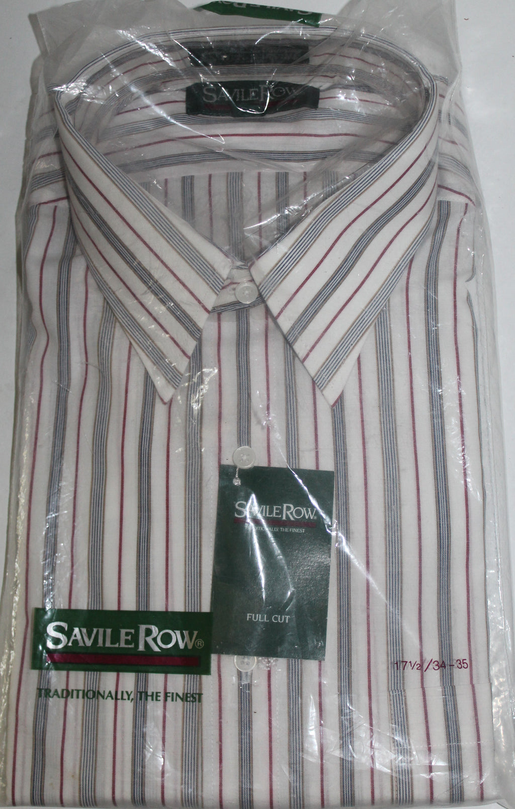 Men Dress Shirt "SAVILE ROW" Size 17.5/34-35 Multi Stripe NEW