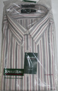 Men Dress Shirt "SAVILE ROW" Size 17.5/34-35 Multi Stripe NEW