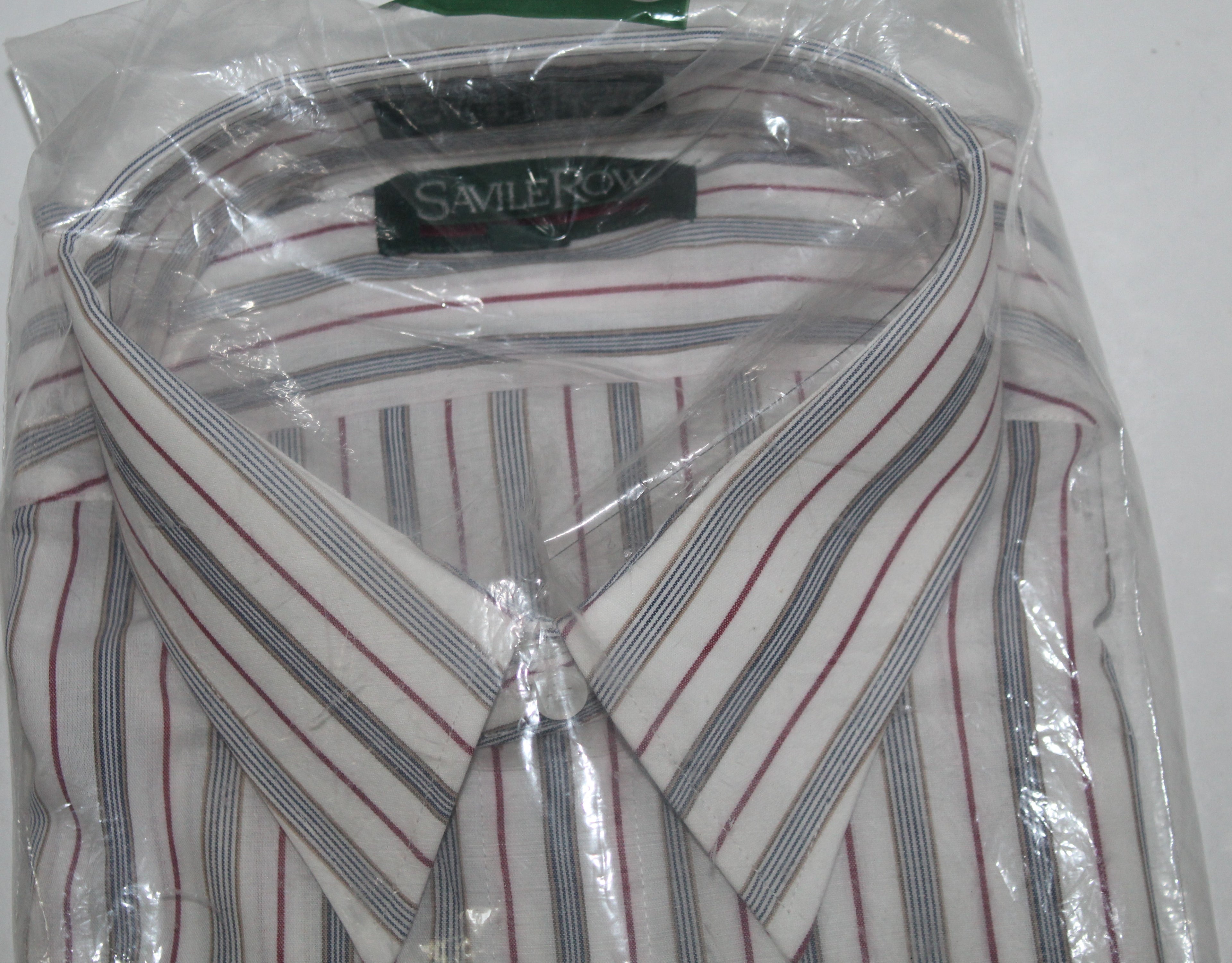 Men Dress Shirt "SAVILE ROW" Size 17.5/34-35 Multi Stripe NEW