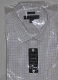 Men Dress Shirt "PRONTO UOMO" Size 17.5-34/35 White/purple NIB
