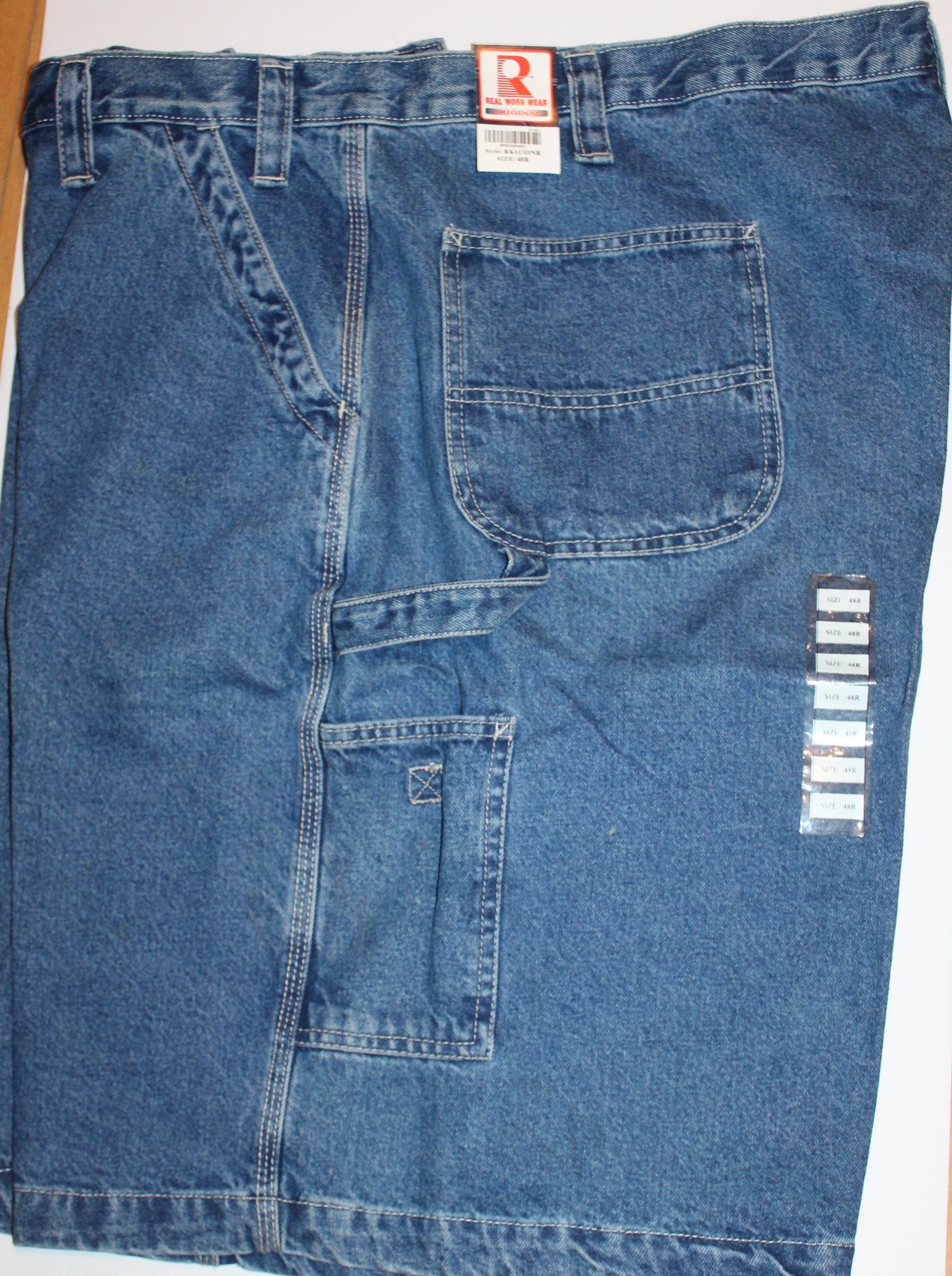 Men's Shorts "REAL WORK WEAR" Size 48R Denim Carpenter NWT