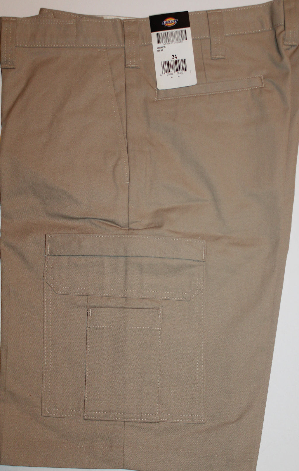 Men Shorts 'DICKIES" Size 34 Khaki Poly/Cotton NWT