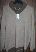 Men Sweater "JoS.A.BANK" Size XX-LARGE Lambs Wool Brown NWT