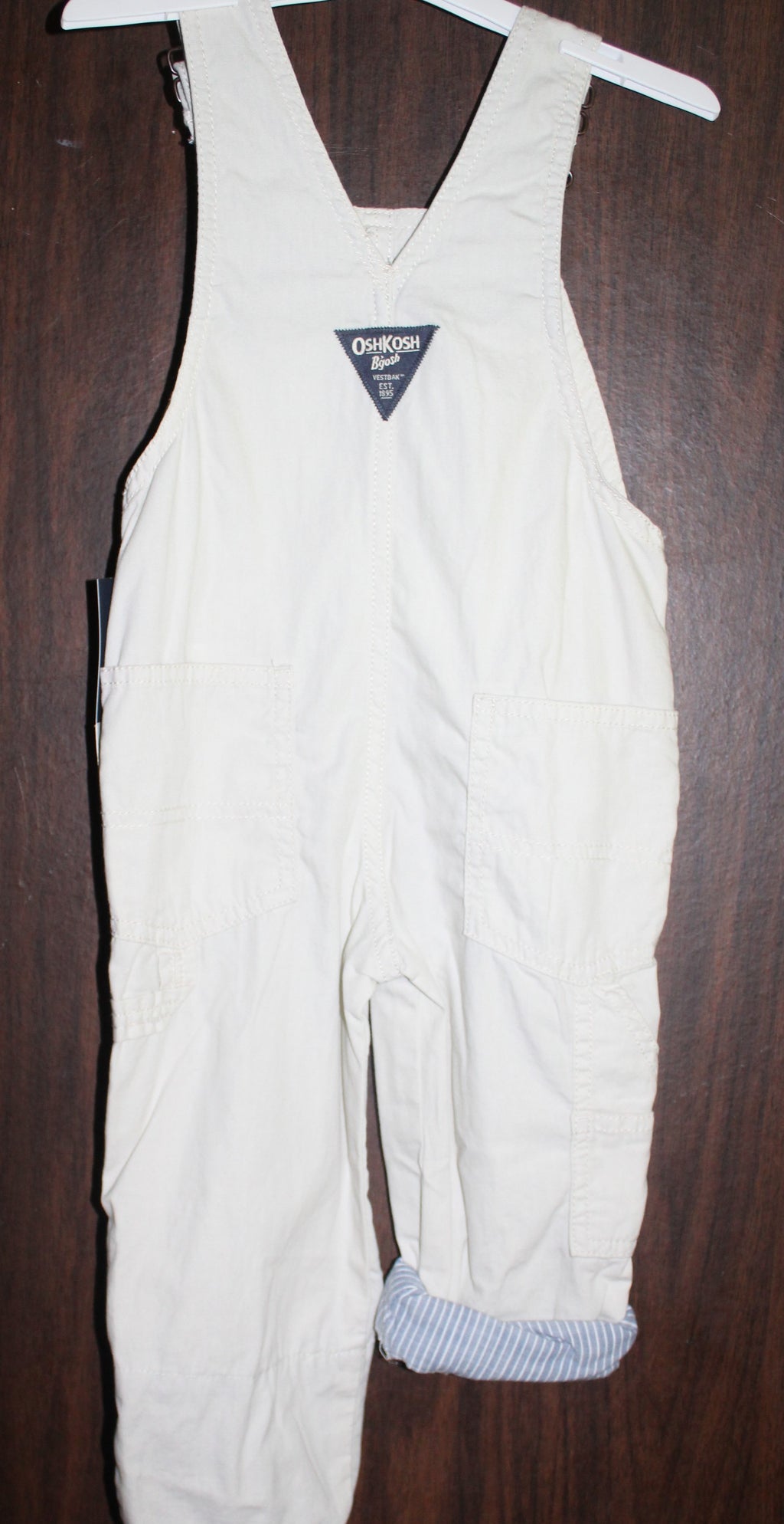 Toddler Overall "OSHKOSH Bgosh" Size 2T Biege NWT