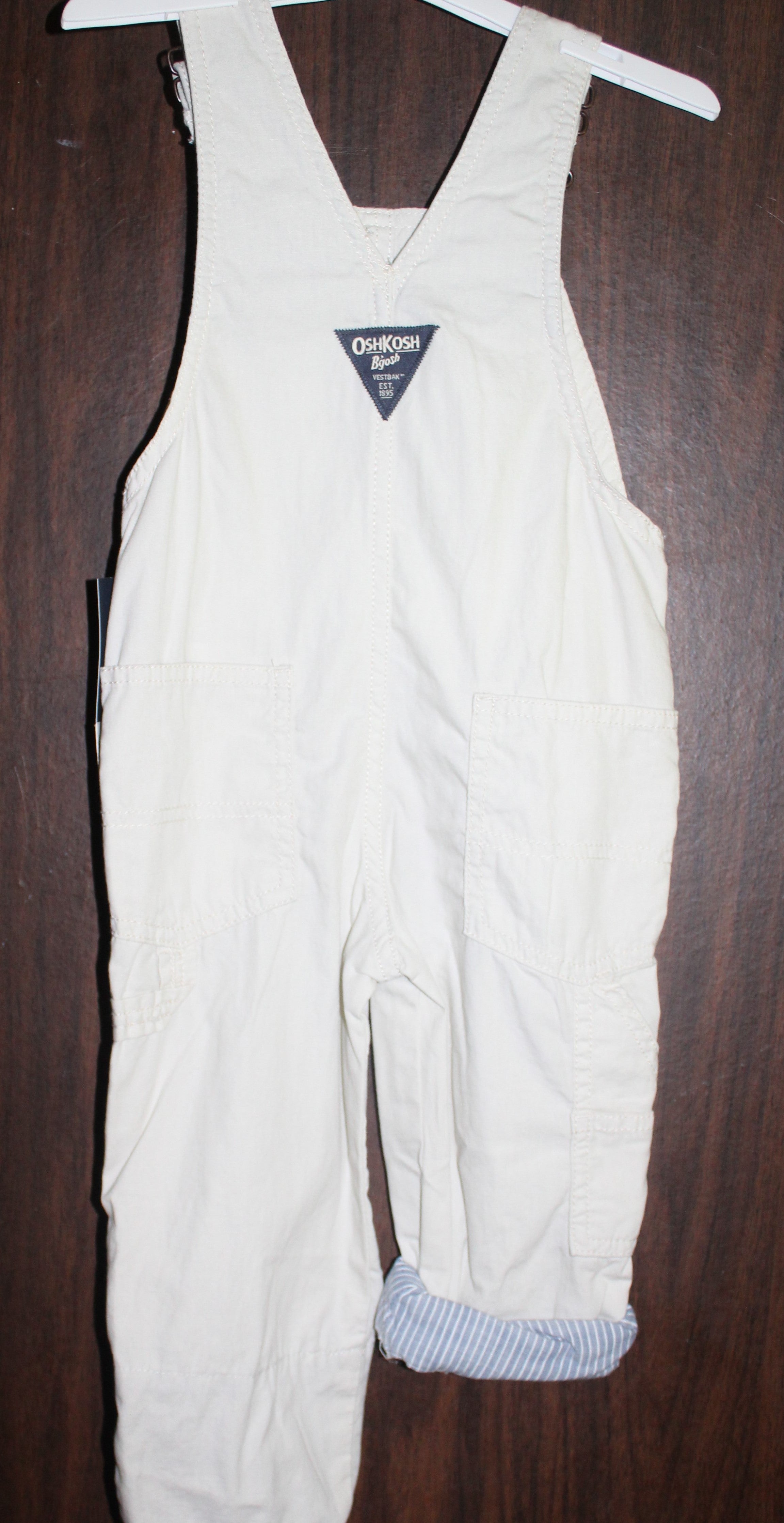 Toddler Overall "OSHKOSH Bgosh" Size 2T Biege NWT