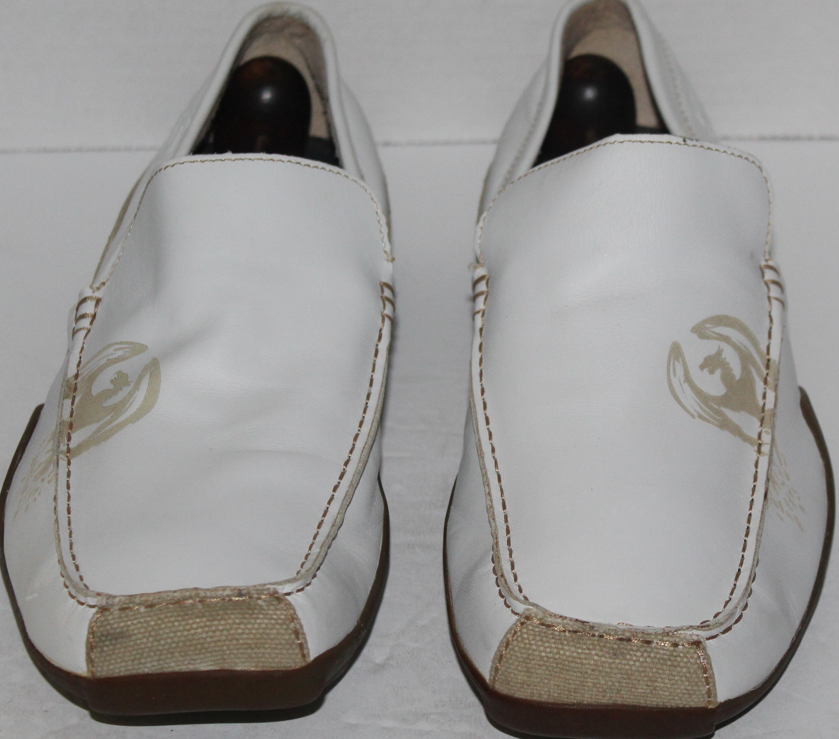 Men Shoes "SKECHERS" Sport Loafers Size US 12 EU 46 White Leather NEW