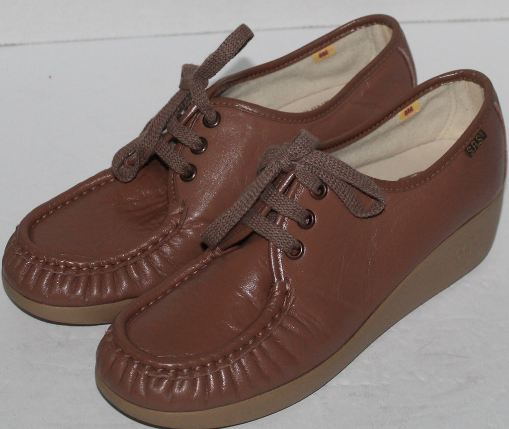 Women Shoes "SAS"Oxfords Size 8M Brown Leather