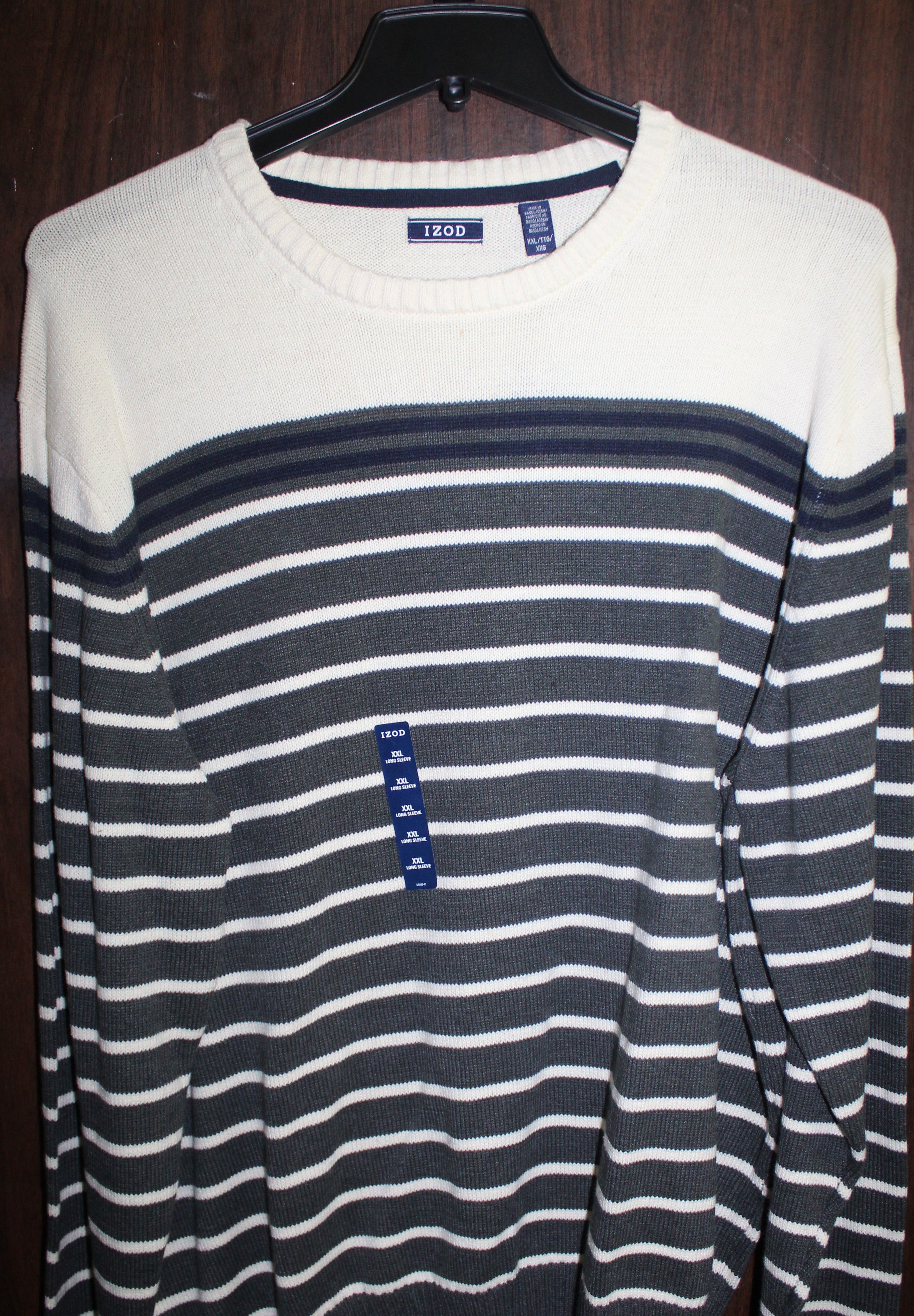 Men Sweater "IZOD" Size XX-LARGE Multi color Asphalt NWT