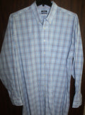 Men Dress Shirt "IZOD" Size 18-35/36 Blue Tall Fit Stretch NEW