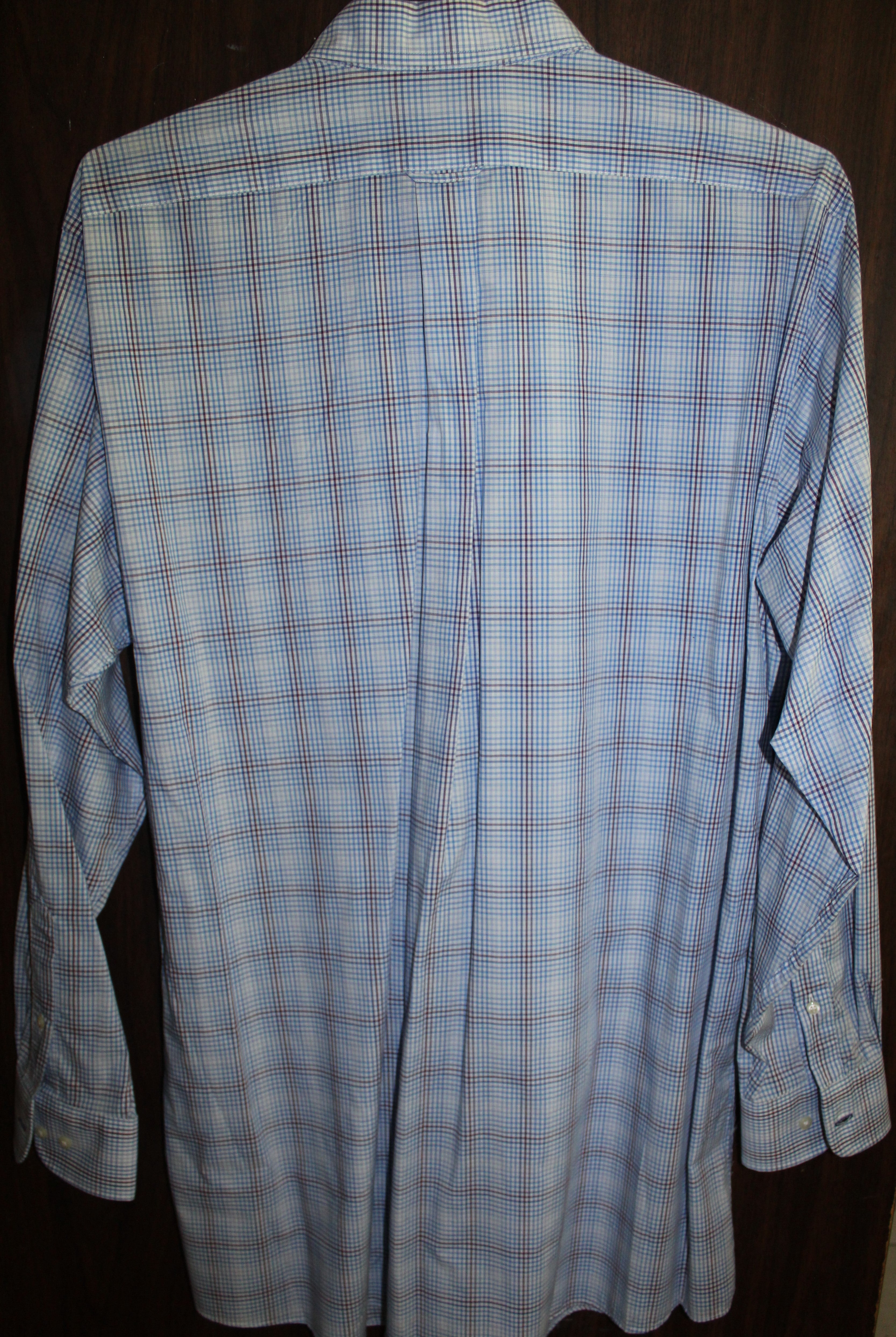 Men Dress Shirt "IZOD" Size 18-35/36 Blue Tall Fit Stretch NEW
