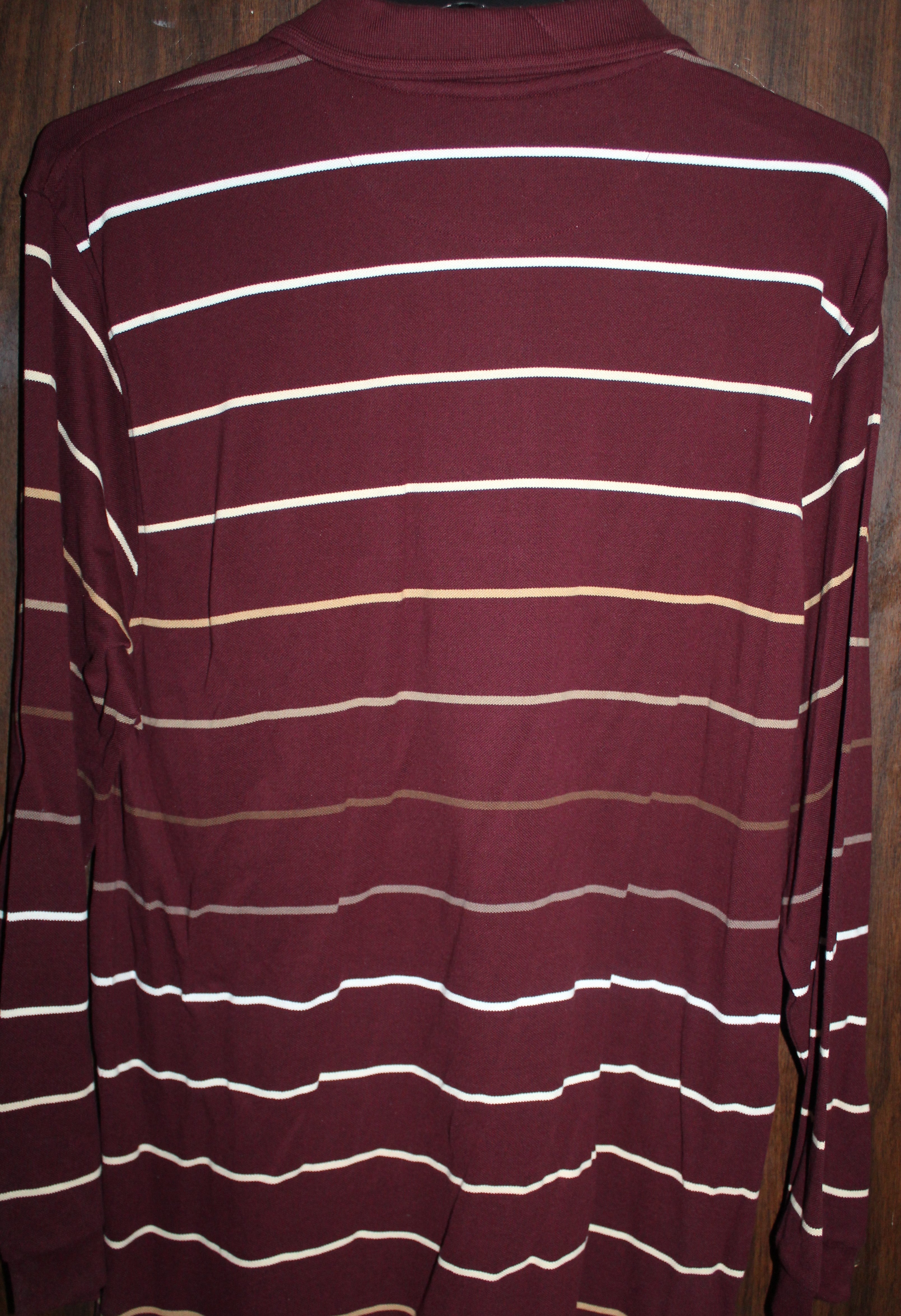 Men Long Sleeve Polo "JoS.A.BANK" Size LARGE Burgandy NWT