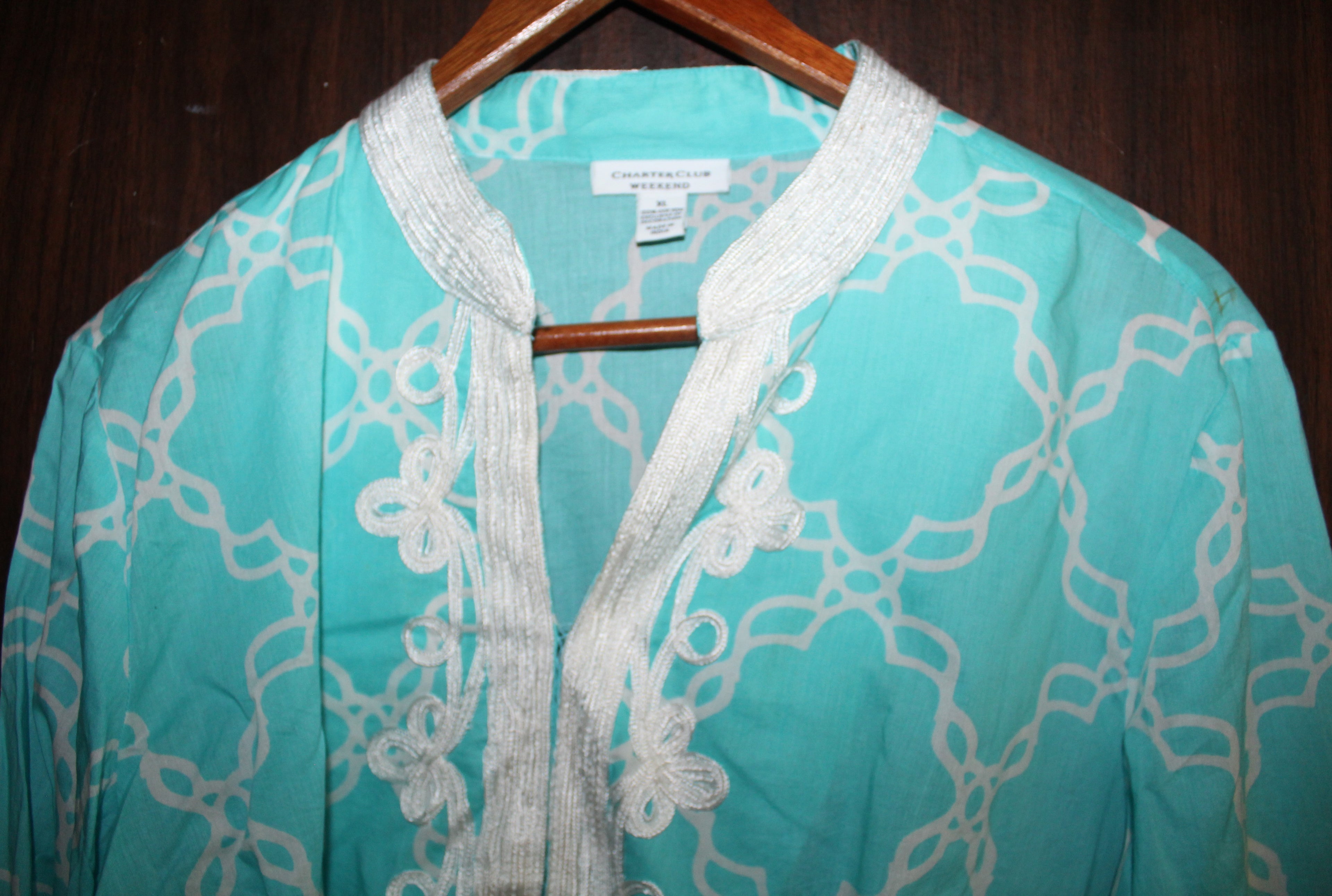 Women Top "CHARTER CLUB" Size X-Large 100% Cotton NWT