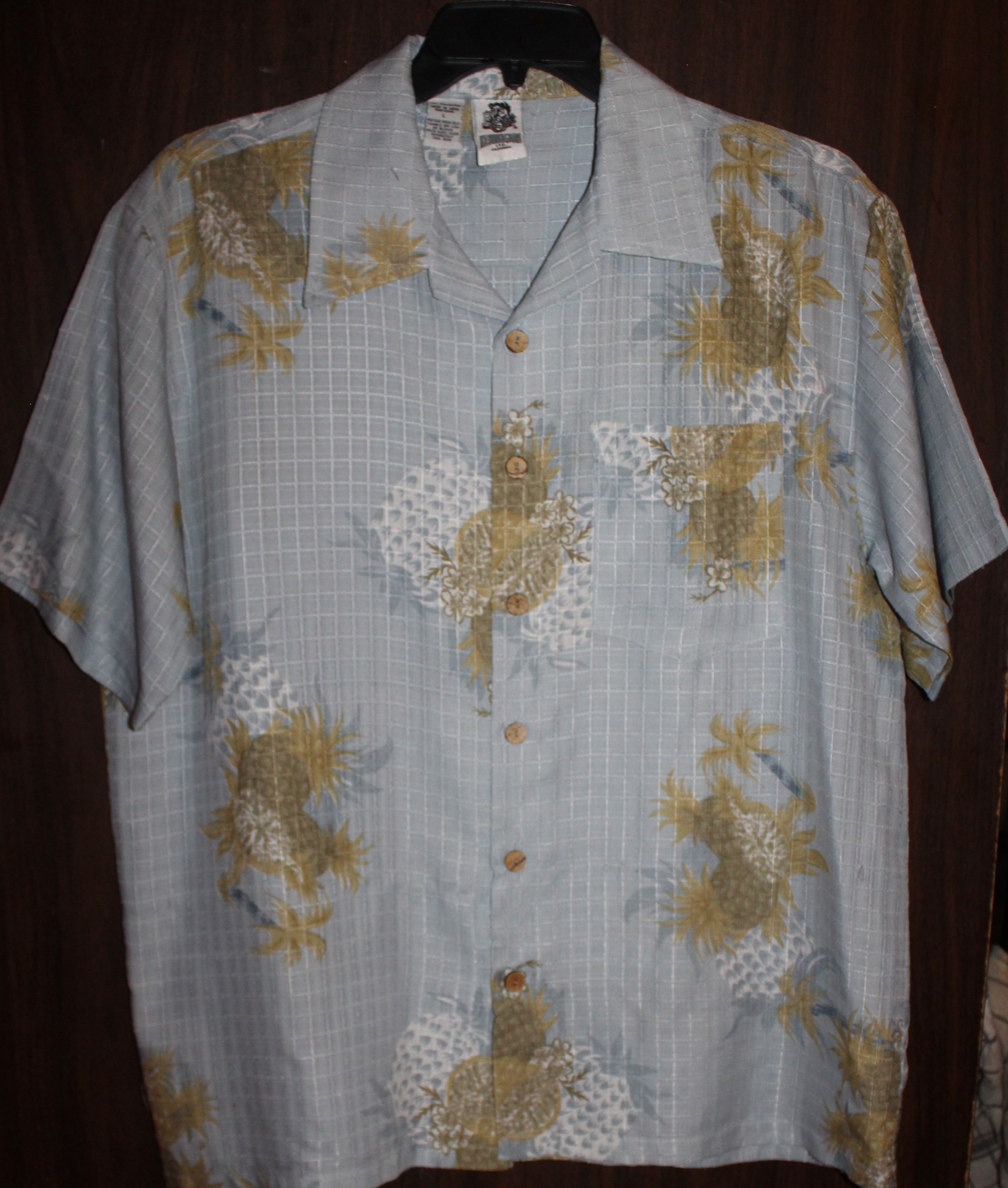 Men Summer Shirt "KENNINGTON" Size LARGE Blue NEW