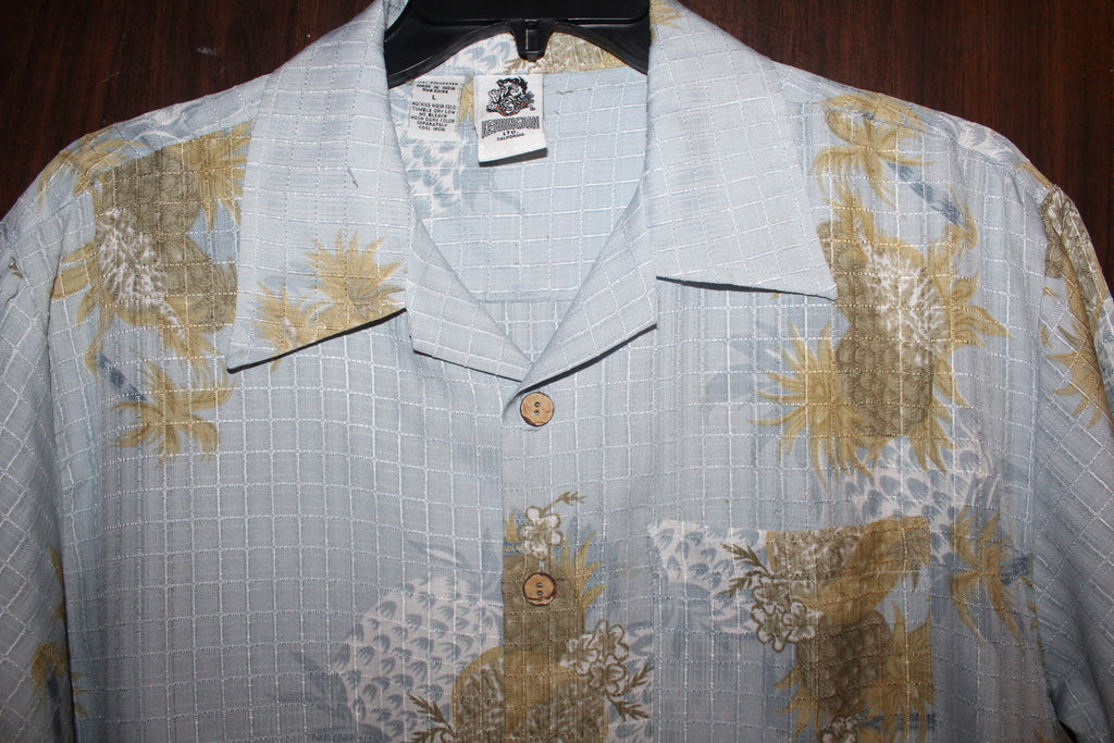 Men Summer Shirt "KENNINGTON" Size LARGE Blue NEW