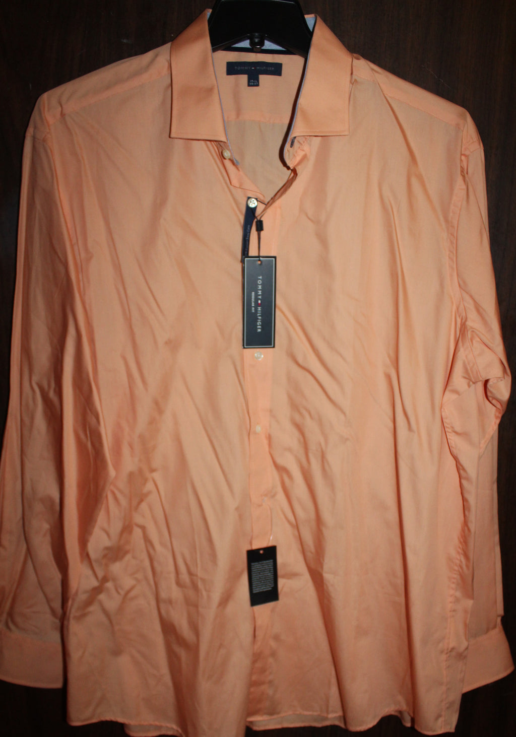 Men Dress Shirt "TOMMY HILFIGER" Size 17.5/36-37 100% Cotton NWT