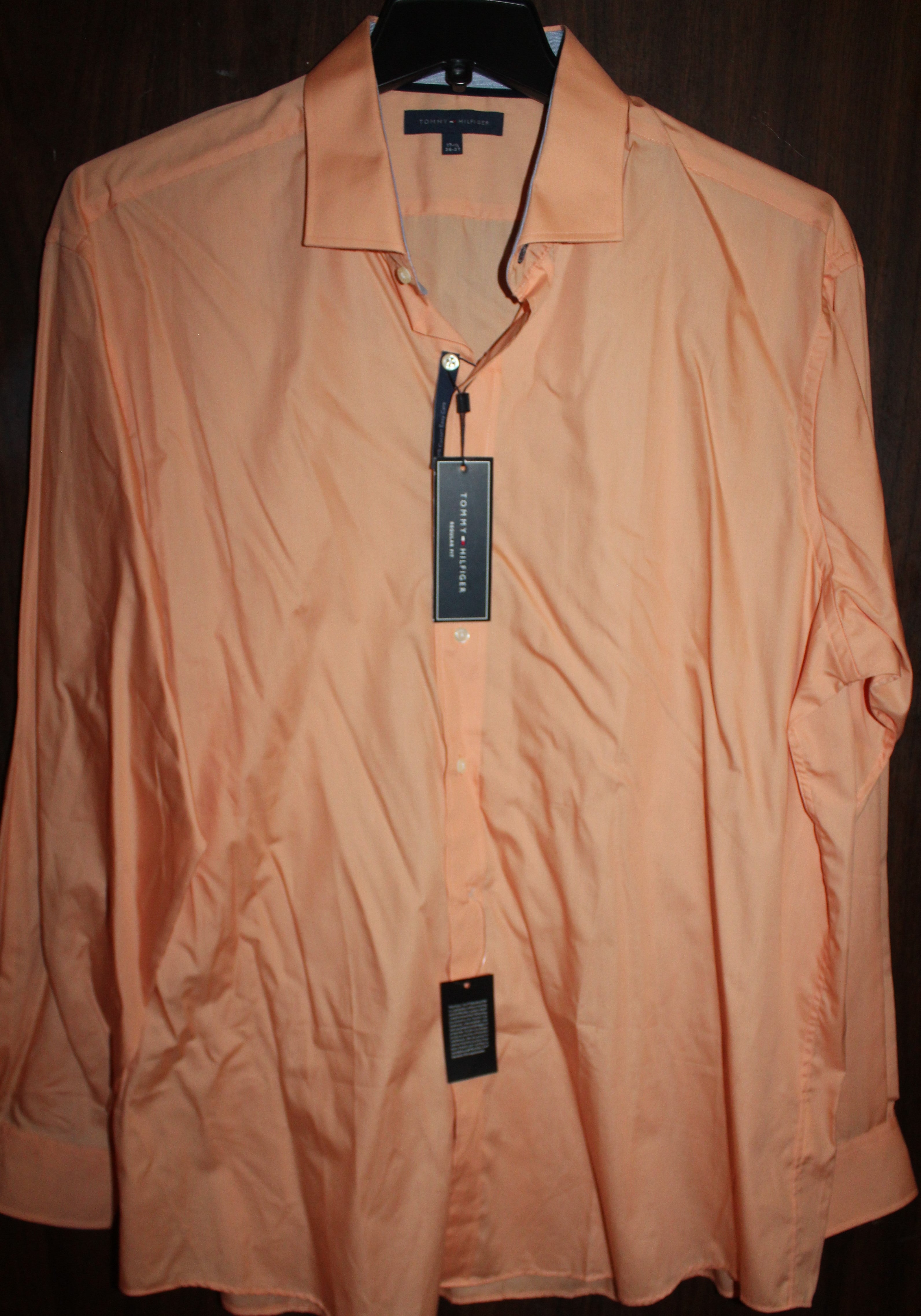 Men Dress Shirt "TOMMY HILFIGER" Size 17.5/36-37 100% Cotton NWT