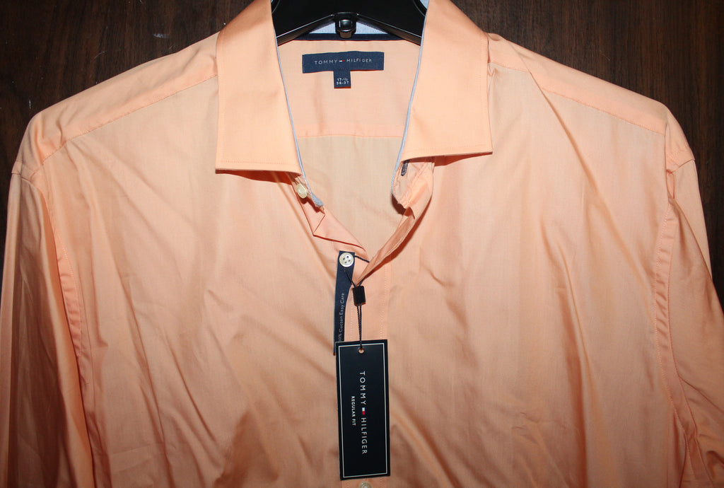 Men Dress Shirt "TOMMY HILFIGER" Size 17.5/36-37 100% Cotton NWT