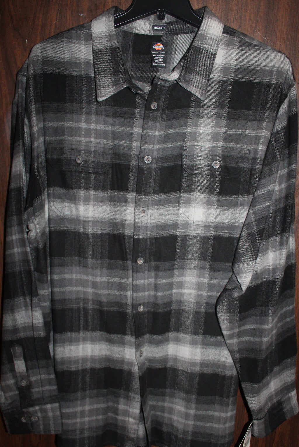 Men Work Shirt "DICKIES" Size 3XL Gray Relaxed Fit NWT