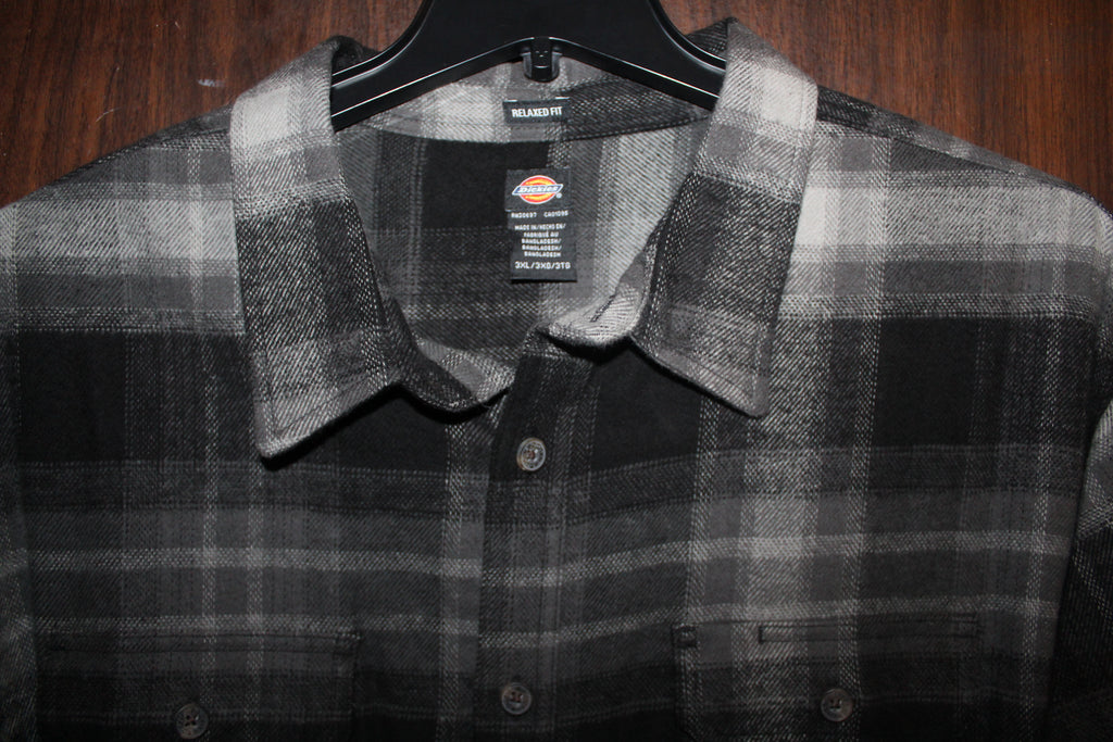 Men Work Shirt "DICKIES" Size 3XL Gray Relaxed Fit NWT