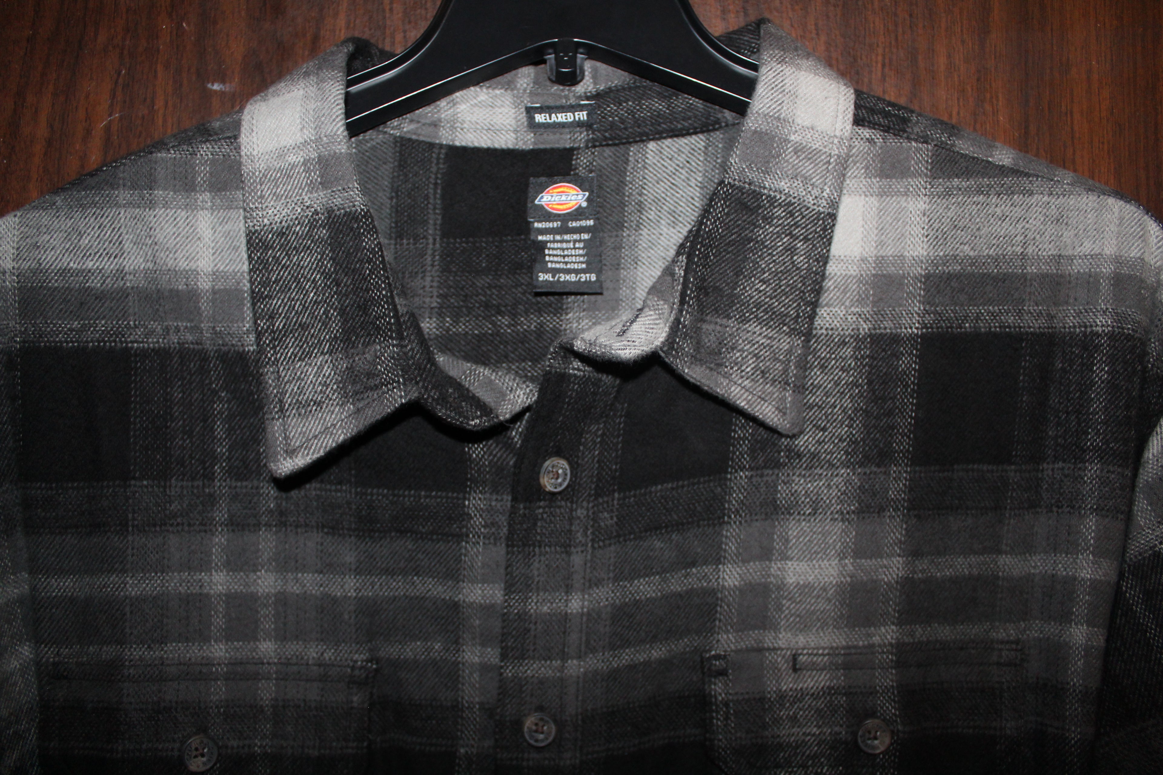 Men Work Shirt "DICKIES" Size 3XL Gray Relaxed Fit NWT