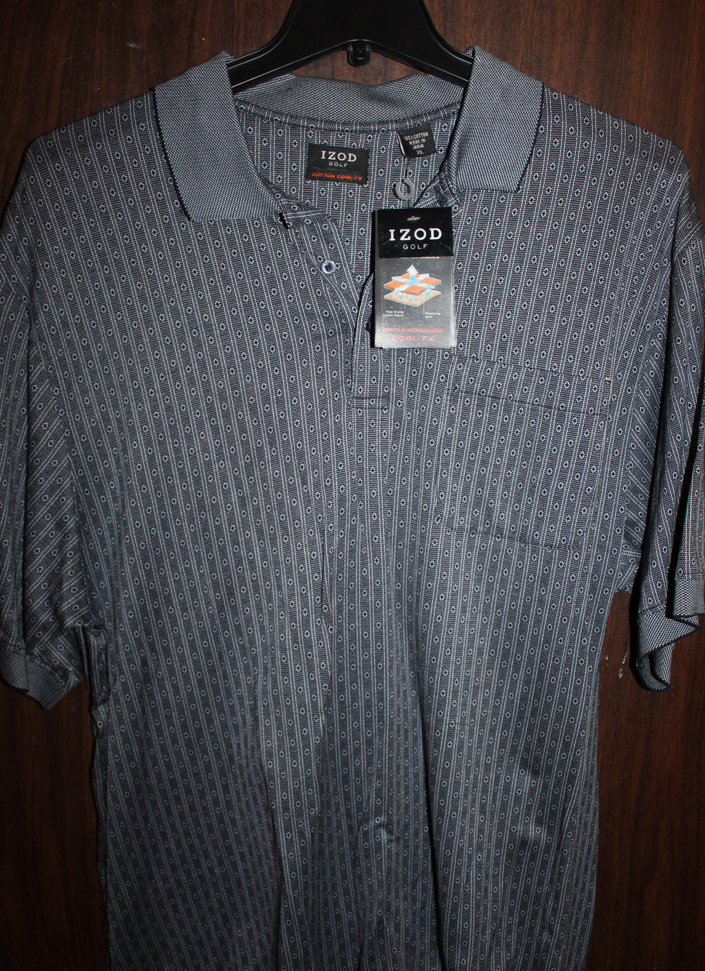 Men Golf Polo "IZOD" Size X-LARGE Gray NWT