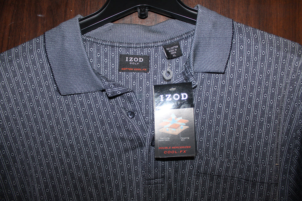 Men Golf Polo "IZOD" Size X-LARGE Gray NWT