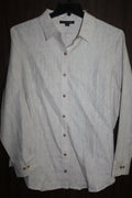 Men Casual Shirt "BOSTON PROPER" Size X-Large Biege 100% LINEN
