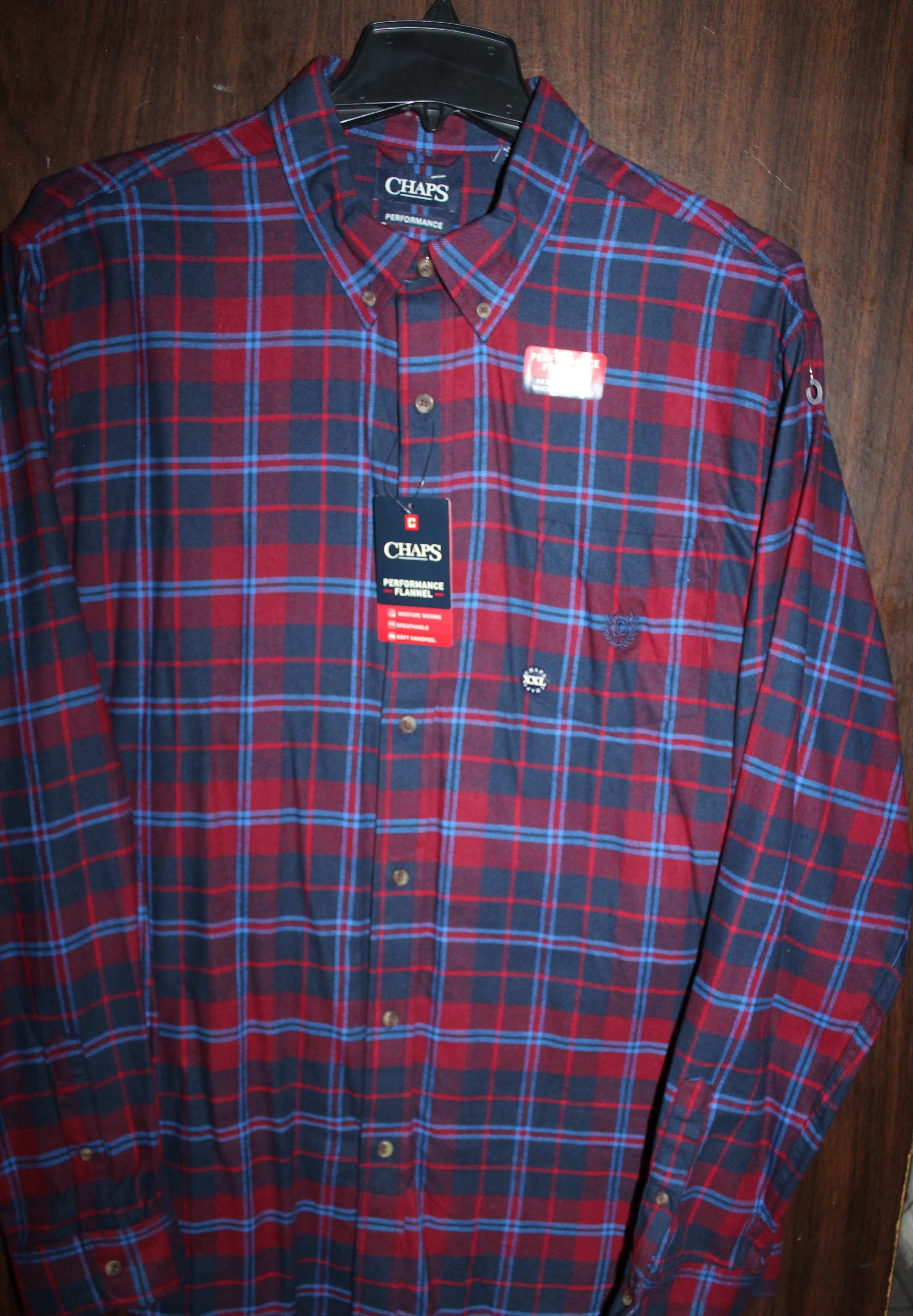 Men Flannel Shirt "CHAPS" Size XX-Large Multi-Color NWT