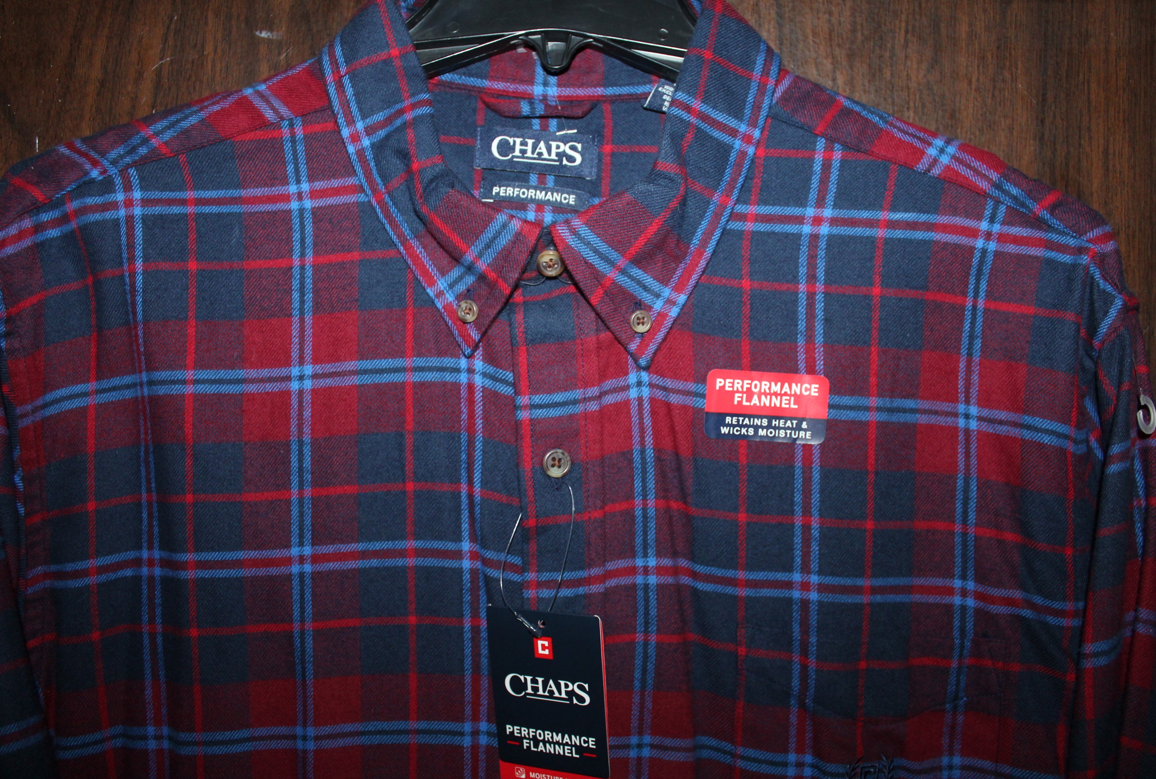 Men Flannel Shirt "CHAPS" Size XX-Large Multi-Color NWT