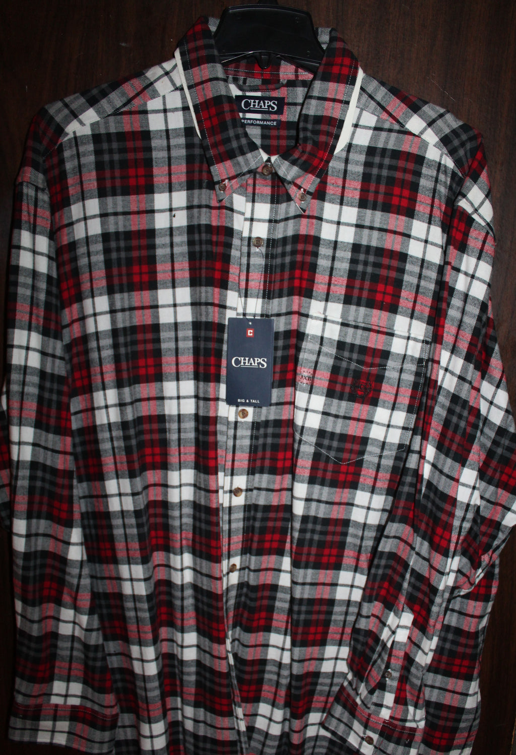 Men Flannel Shirt "CHAPS" Size 3XB/3TF Big &Tall Multi Color NWT