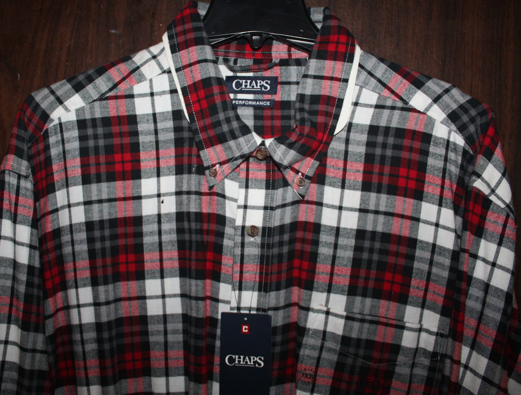 Men Flannel Shirt "CHAPS" Size 3XB/3TF Big &Tall Multi Color NWT