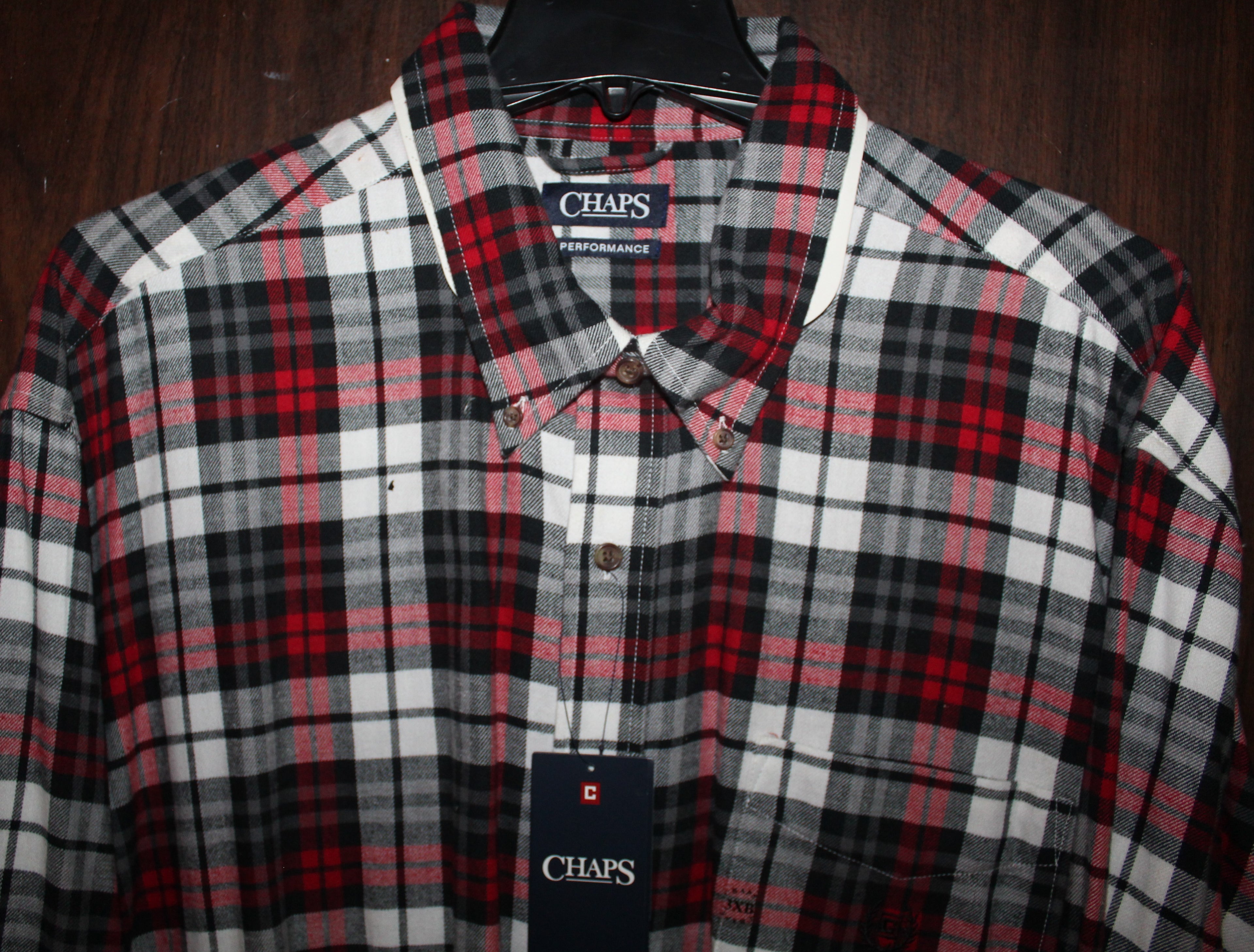 Men Flannel Shirt "CHAPS" Size 3XB/3TF Big &Tall Multi Color NWT