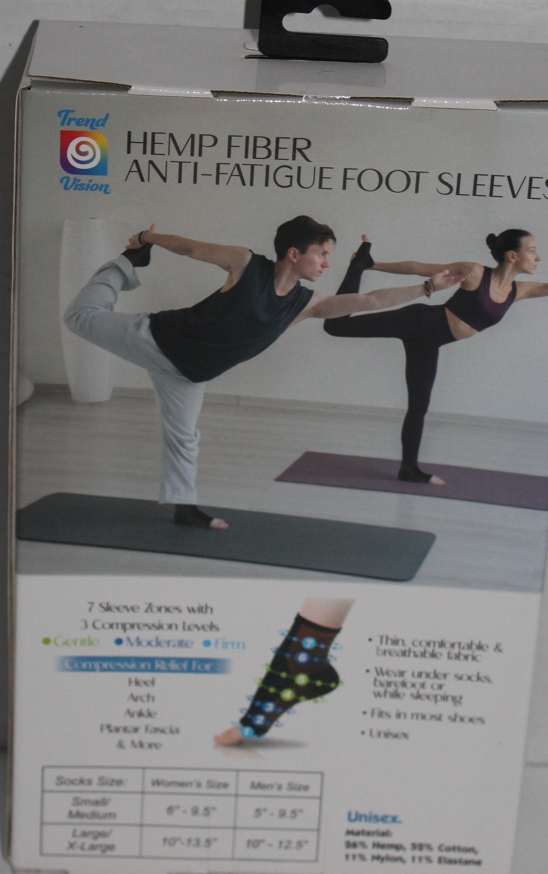 Anti Fatigue Foot Sleeve "TREND VISION" Size S/M 1Pr Unisex NIB