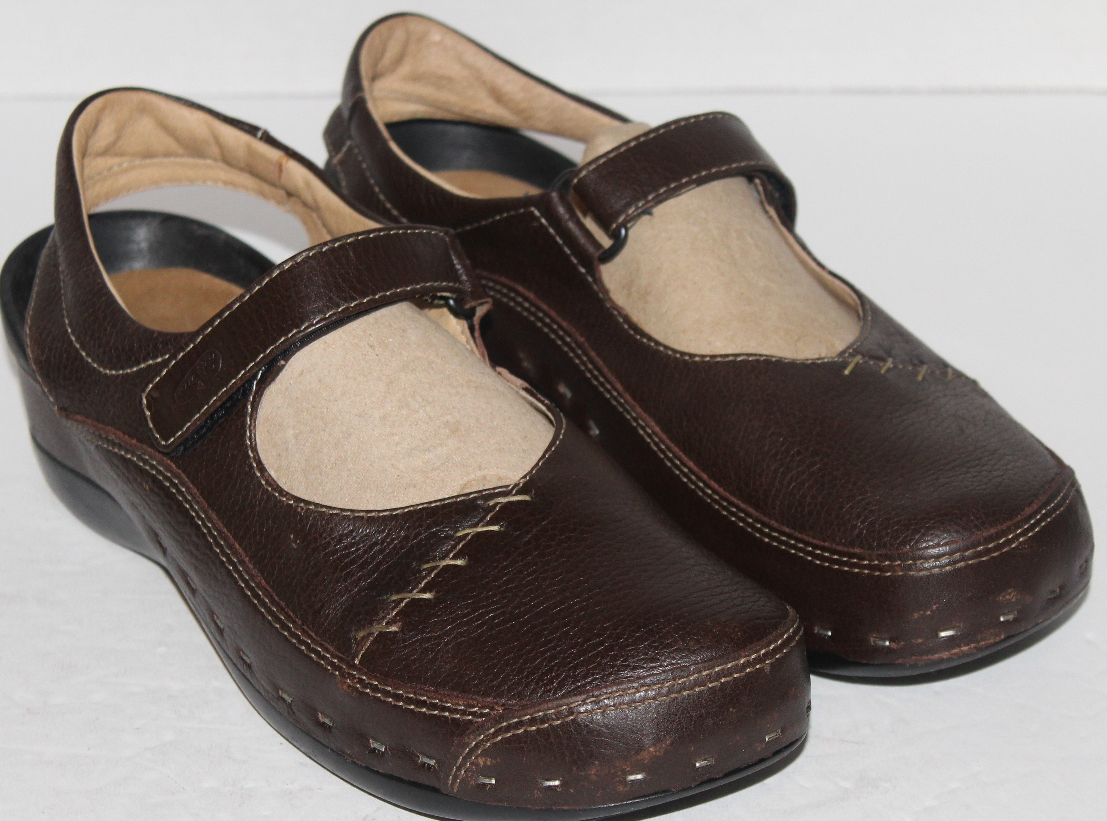 Women Sandals "WOLKY" Size US 11.5M EU 42 Brown Leather