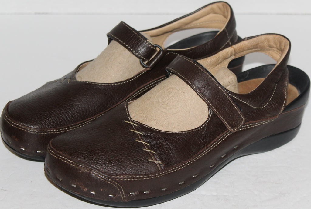 Women Sandals "WOLKY" Size US 11.5M EU 42 Brown Leather