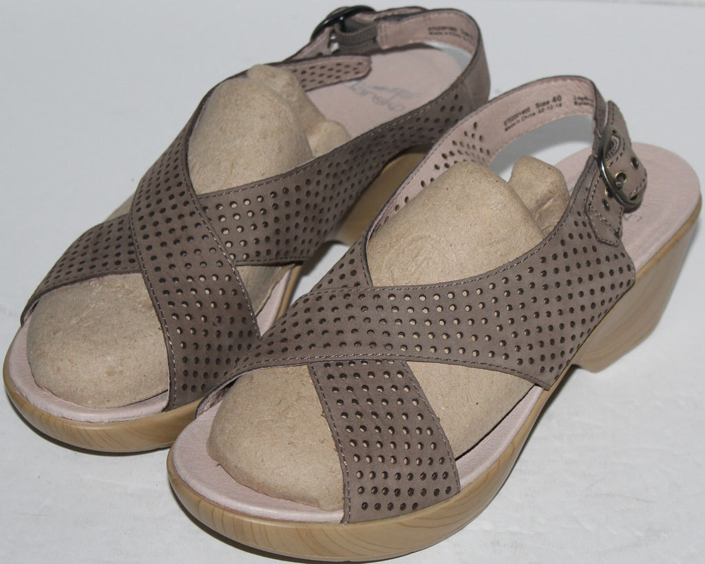 Women Sandals "DANSKO" Clogs Size US 9.5 EU 40 Brown Leather