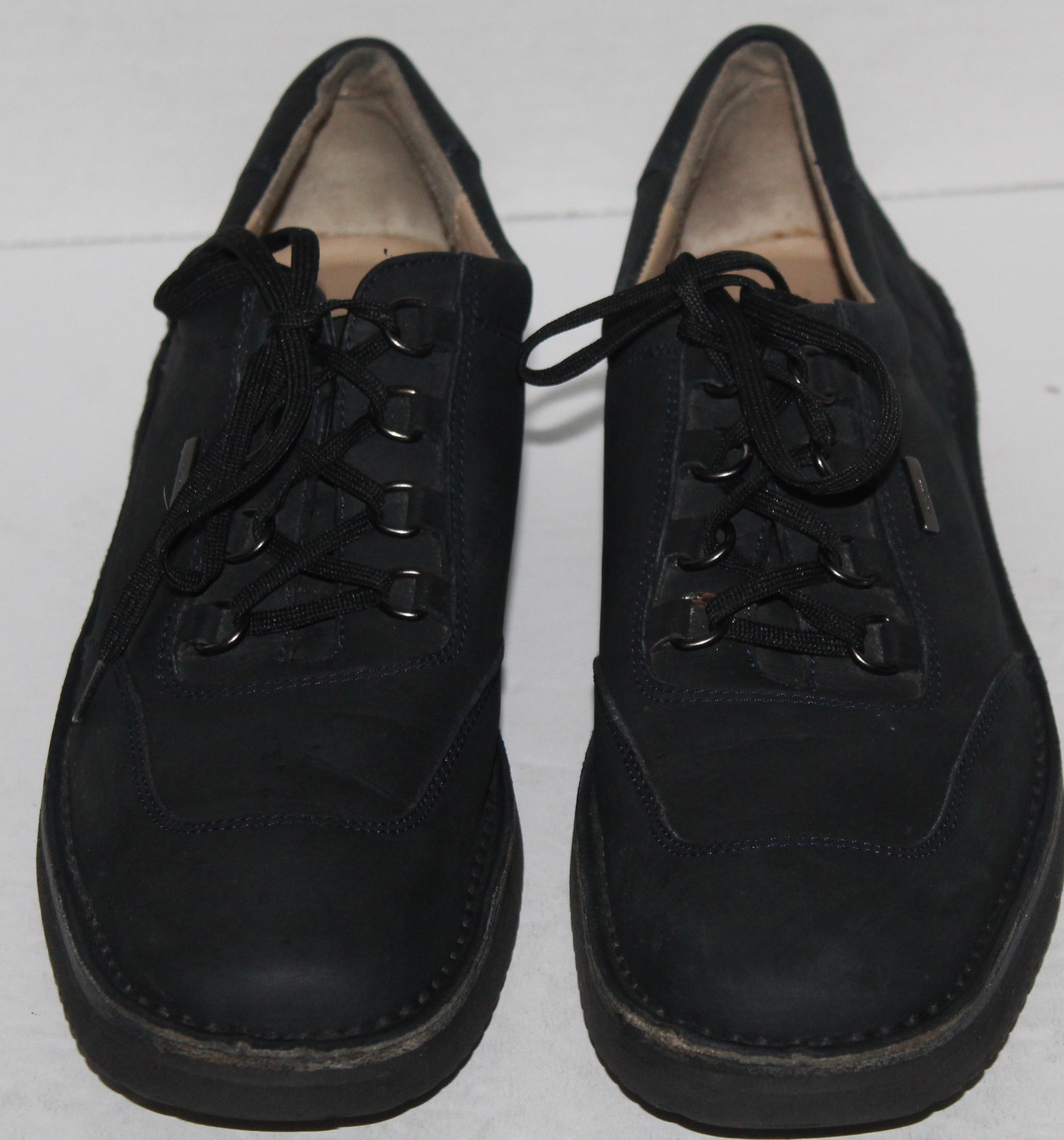Women Shoes "SALVATORE FERRAGAMO" Sport Oxfords Size 8AAAA Blue ITALY