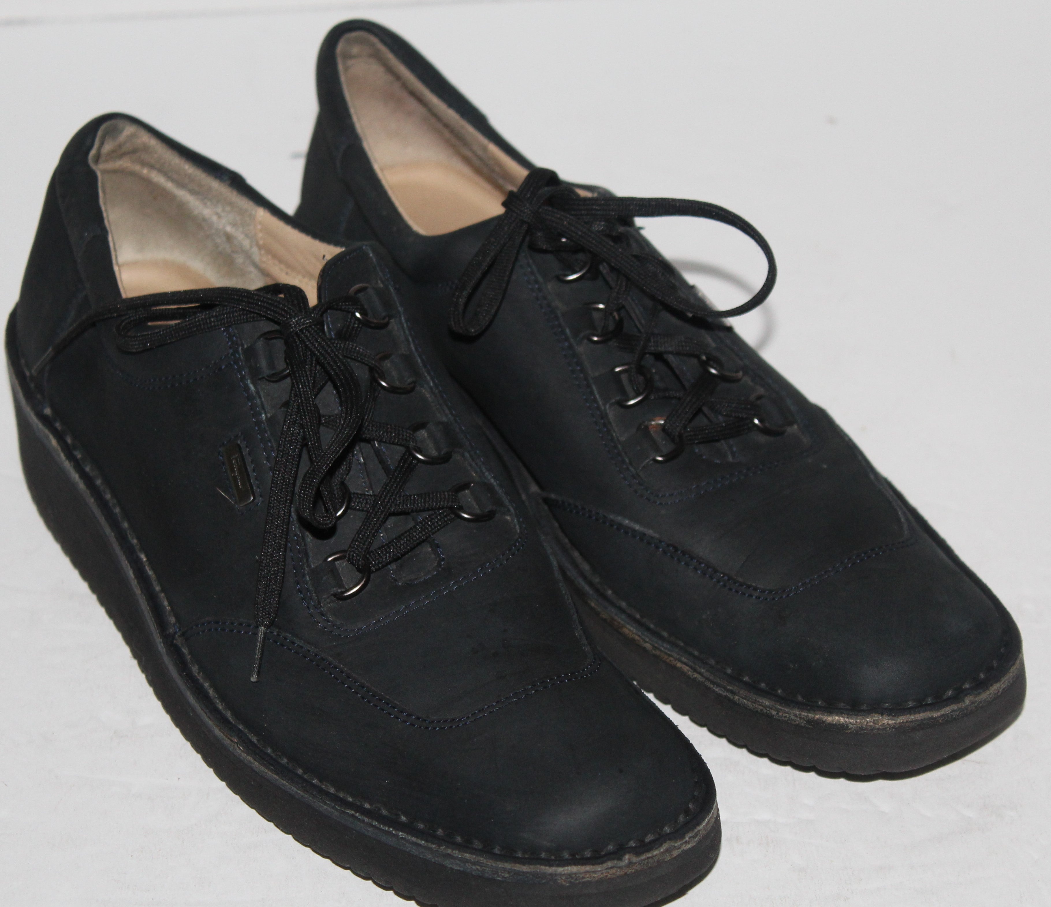 Women Shoes "SALVATORE FERRAGAMO" Sport Oxfords Size 8AAAA Blue ITALY