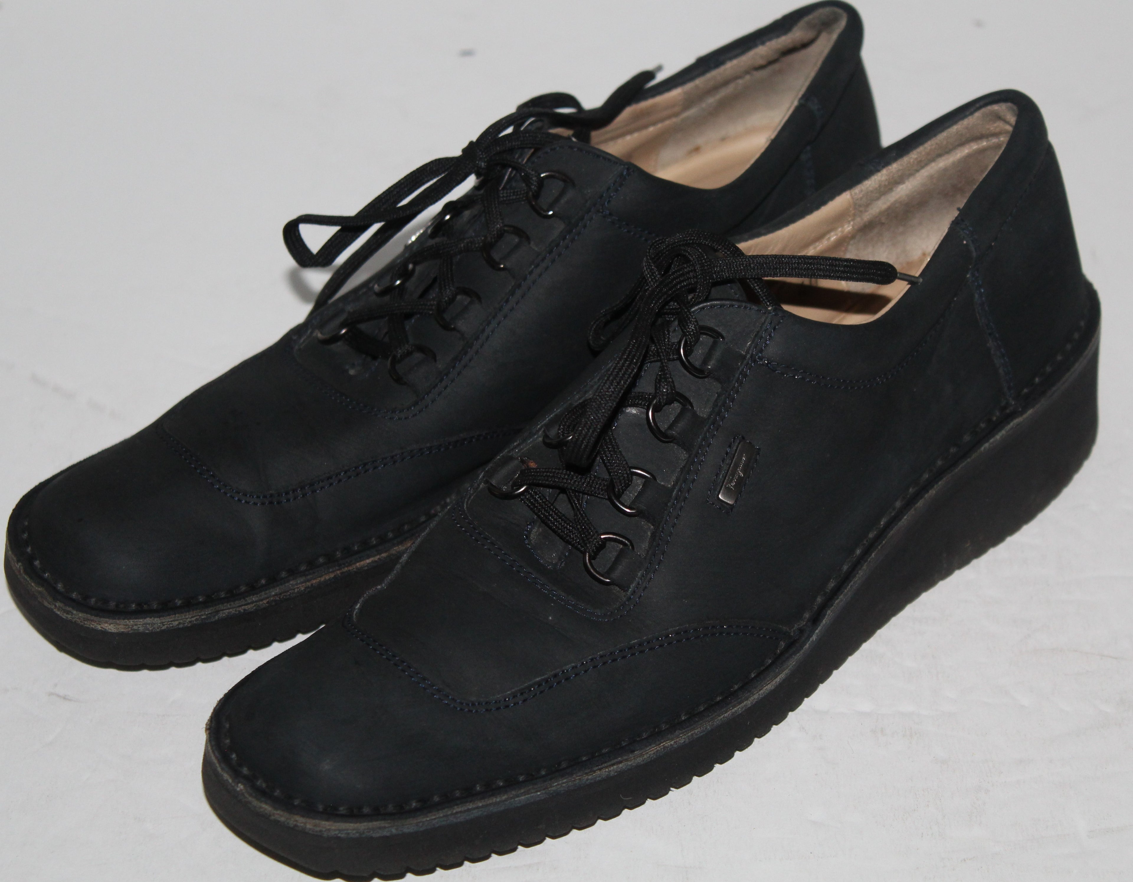 Women Shoes "SALVATORE FERRAGAMO" Sport Oxfords Size 8AAAA Blue ITALY