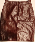 Women Leather Skirt"PELLE STUDIO"Wilsons Size 4 Brown New