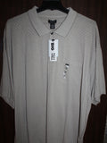 Men Short Sleeve Polo "VAN HEUSEN" Size 4XL Big &Tall Khaki NWT