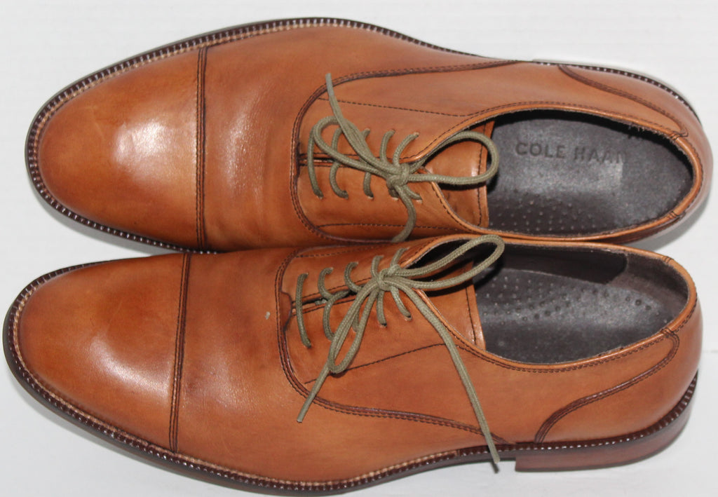 Men Dress Oxfords "COLE HAAN" Size 9.5M Brown NEW