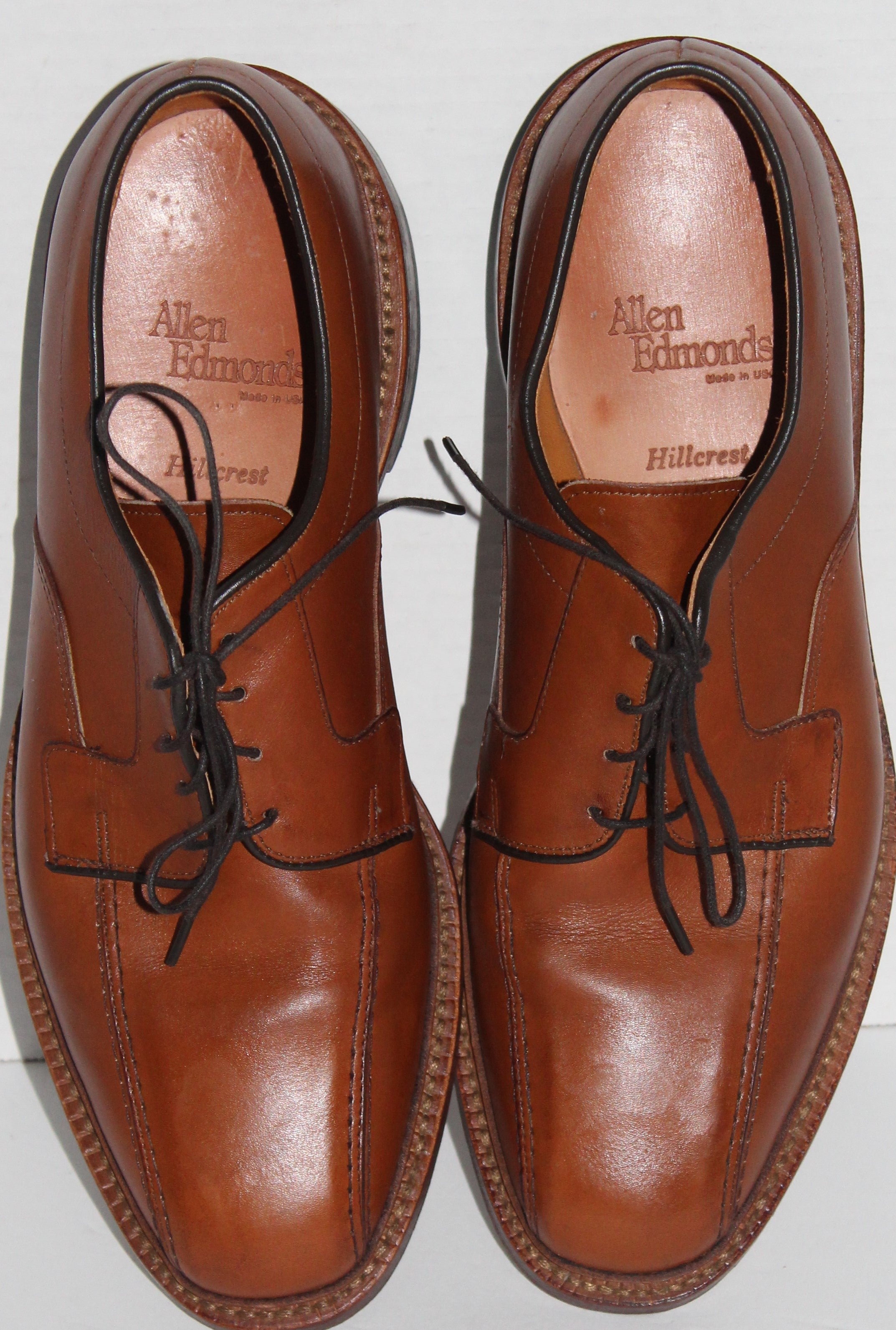 Men Shoes "ALLEN EDMONDS" Oxfords Size 9B Brown Leather