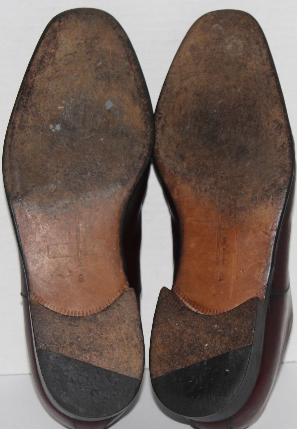 Men Shoes "MORESCHI" Oxfords Size 9M brown Leather ITALY