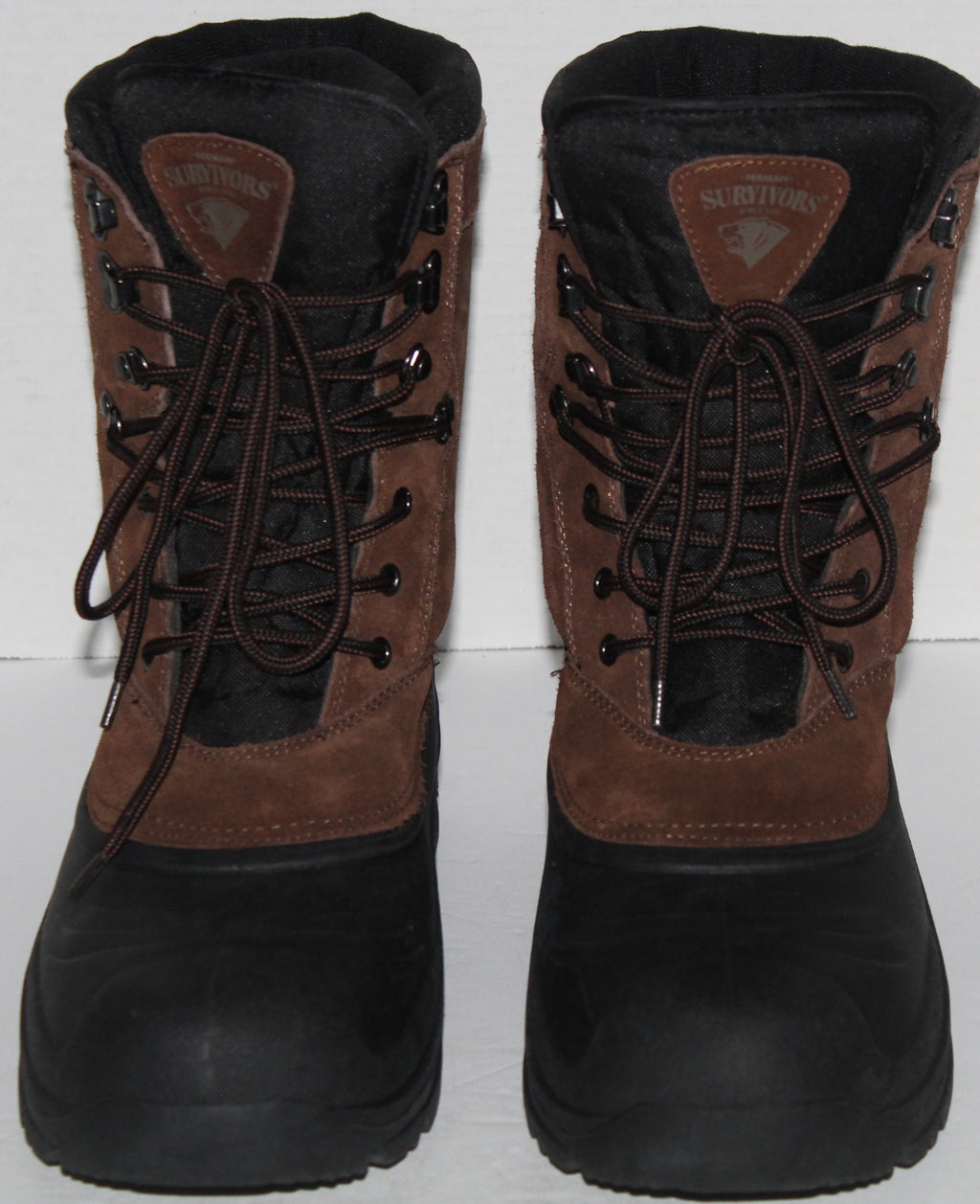 Men Boots "SURVIVORS" Size 11 US 44.5 EU Leather Brown