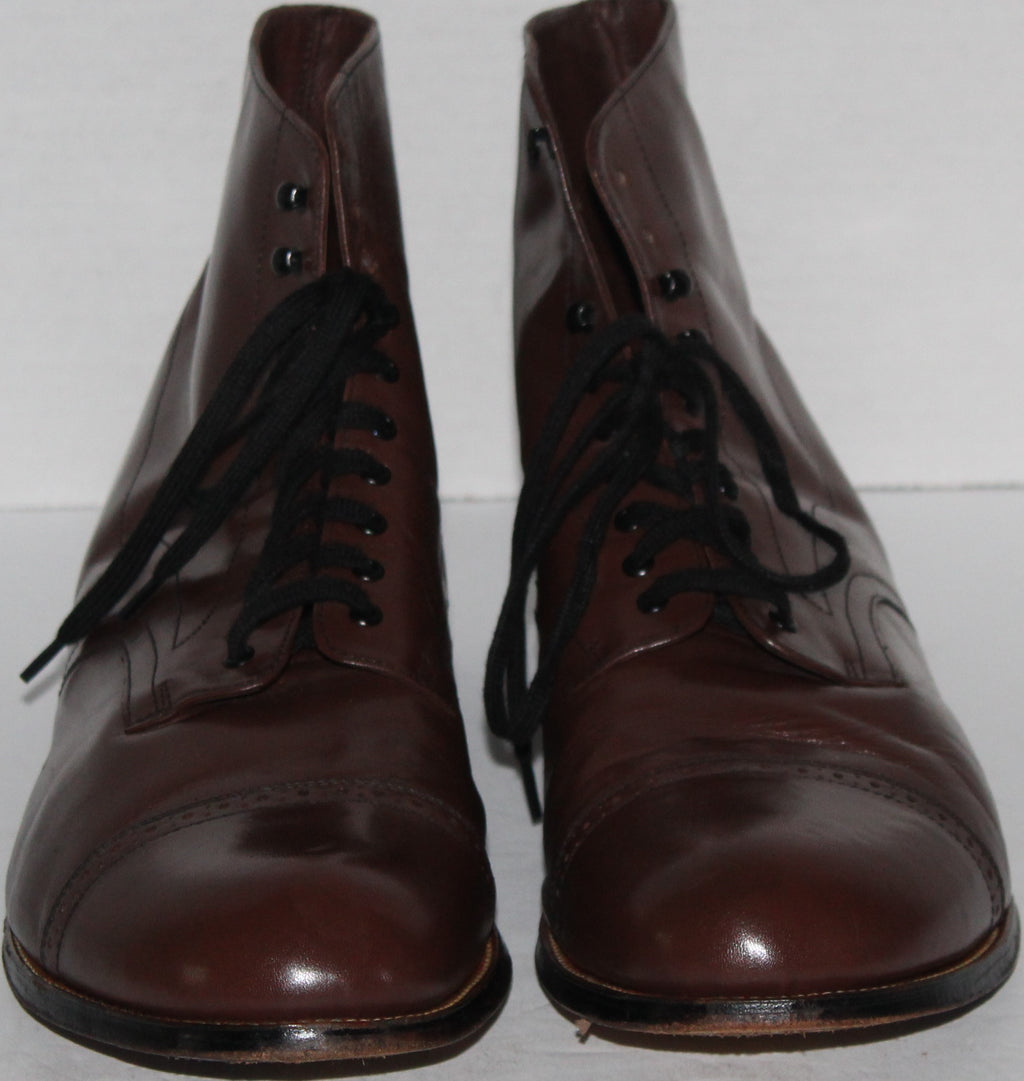 Men Shoes "STACY ADAMS" Ankle Boots Size 14EE Brown Leather