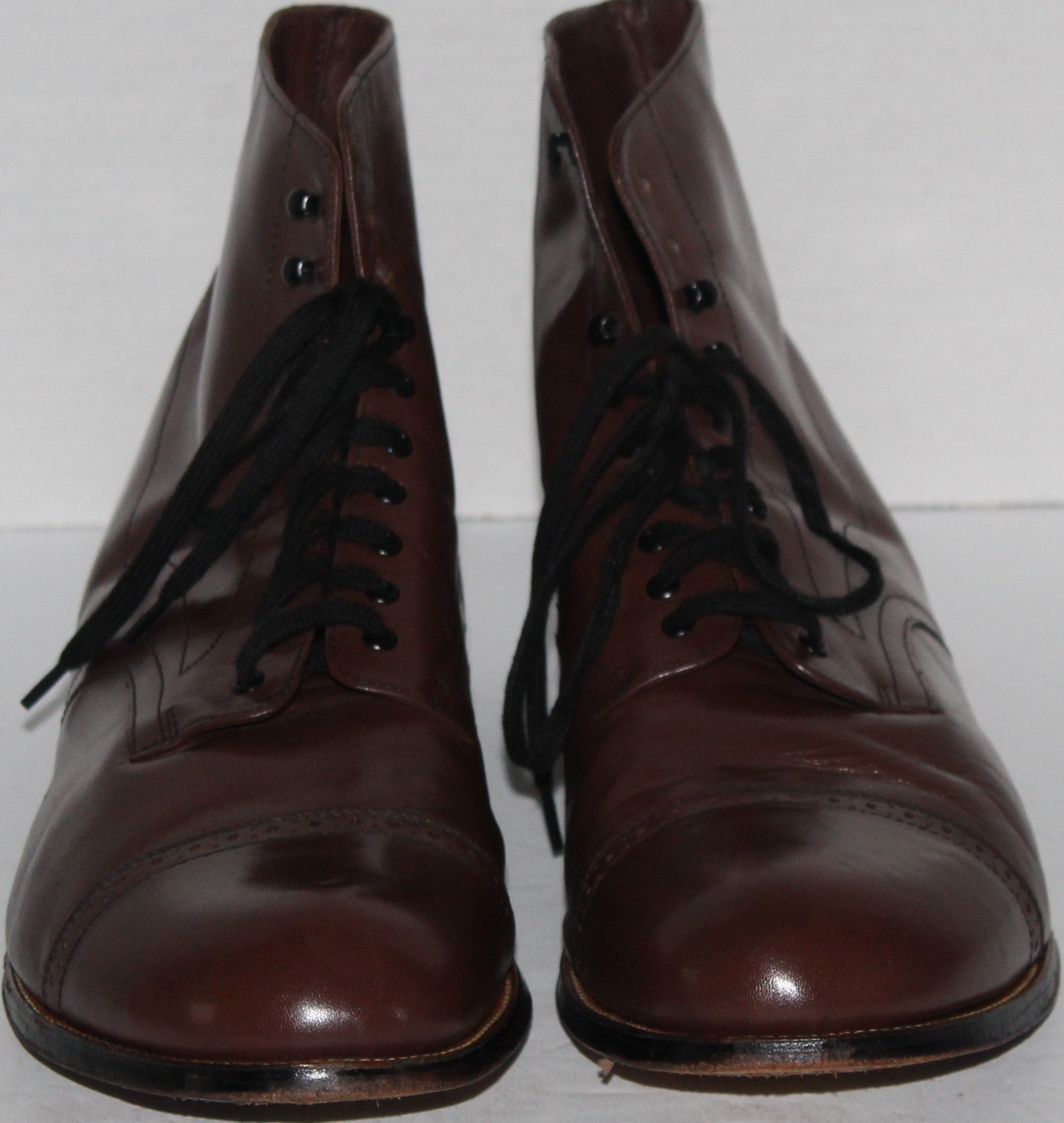 Men Shoes "STACY ADAMS" Ankle Boots Size 14EE Brown Leather