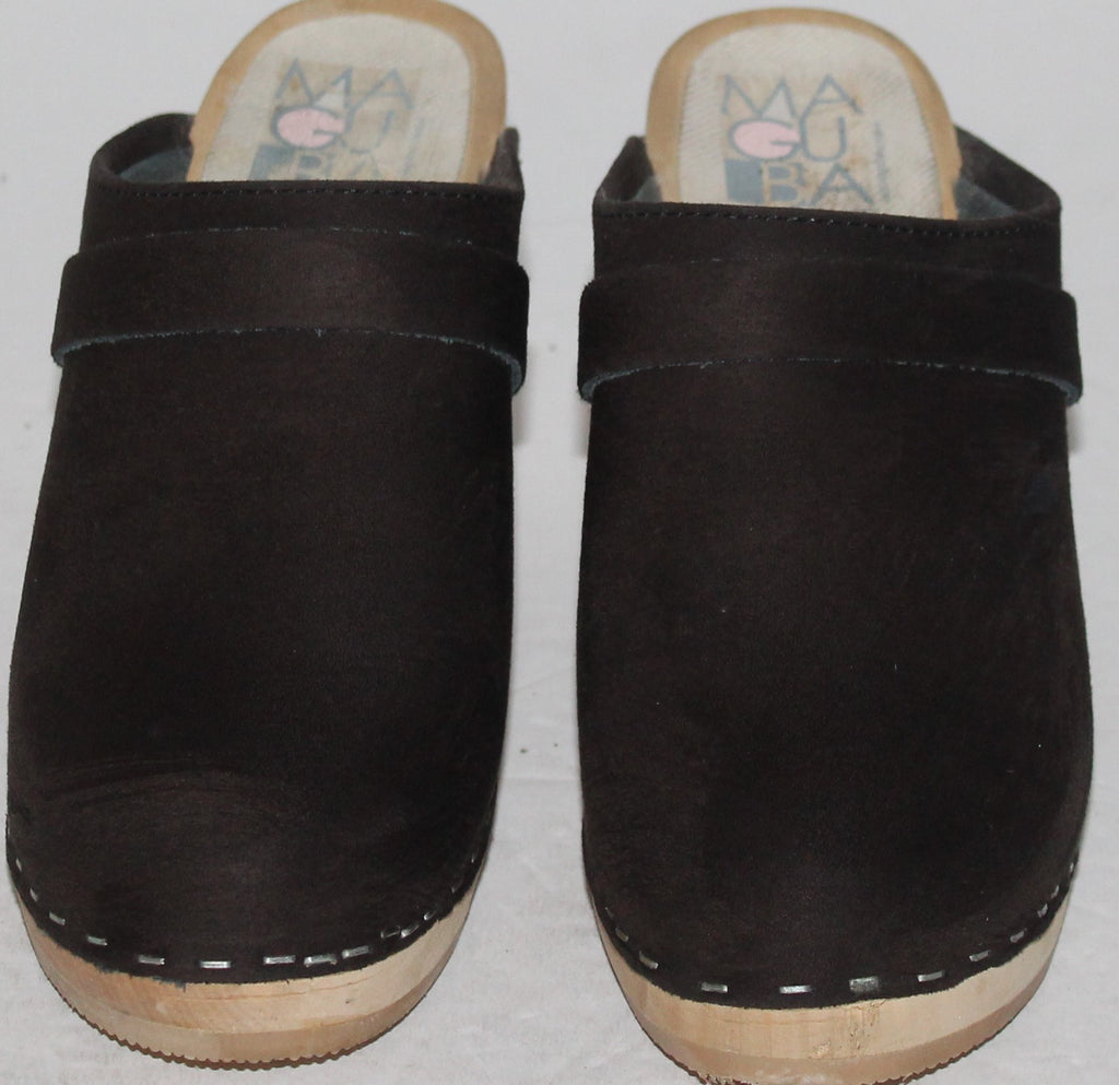 Women Shoes "MAGUBA" MULES Size US 7.5 EU 38 Black Suede