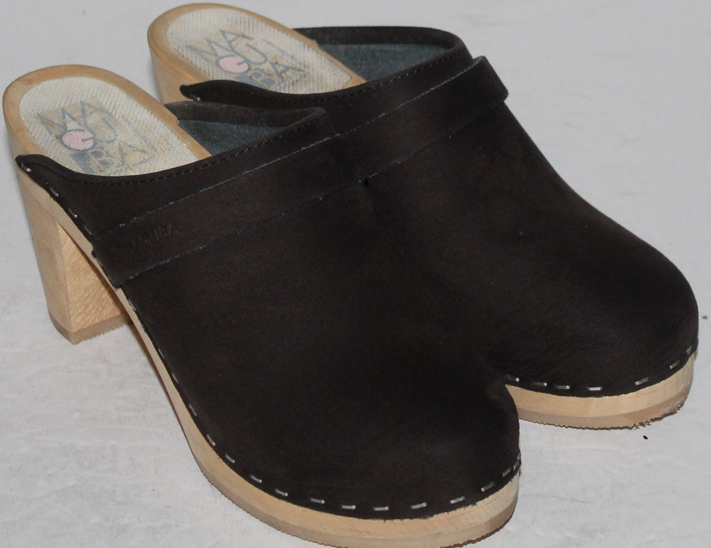 Women Shoes "MAGUBA" MULES Size US 7.5 EU 38 Black Suede