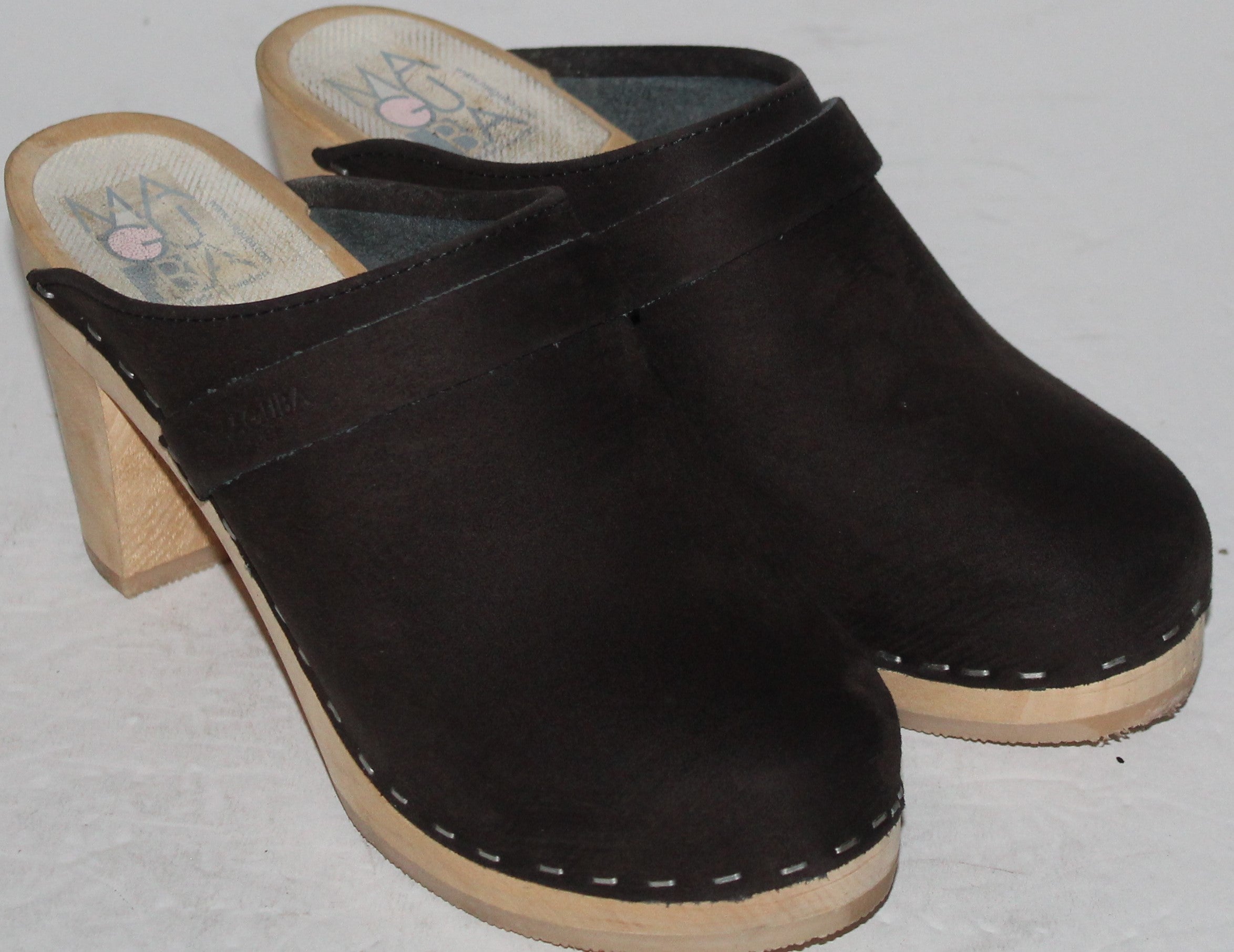 Women Shoes "MAGUBA" MULES Size US 7.5 EU 38 Black Suede